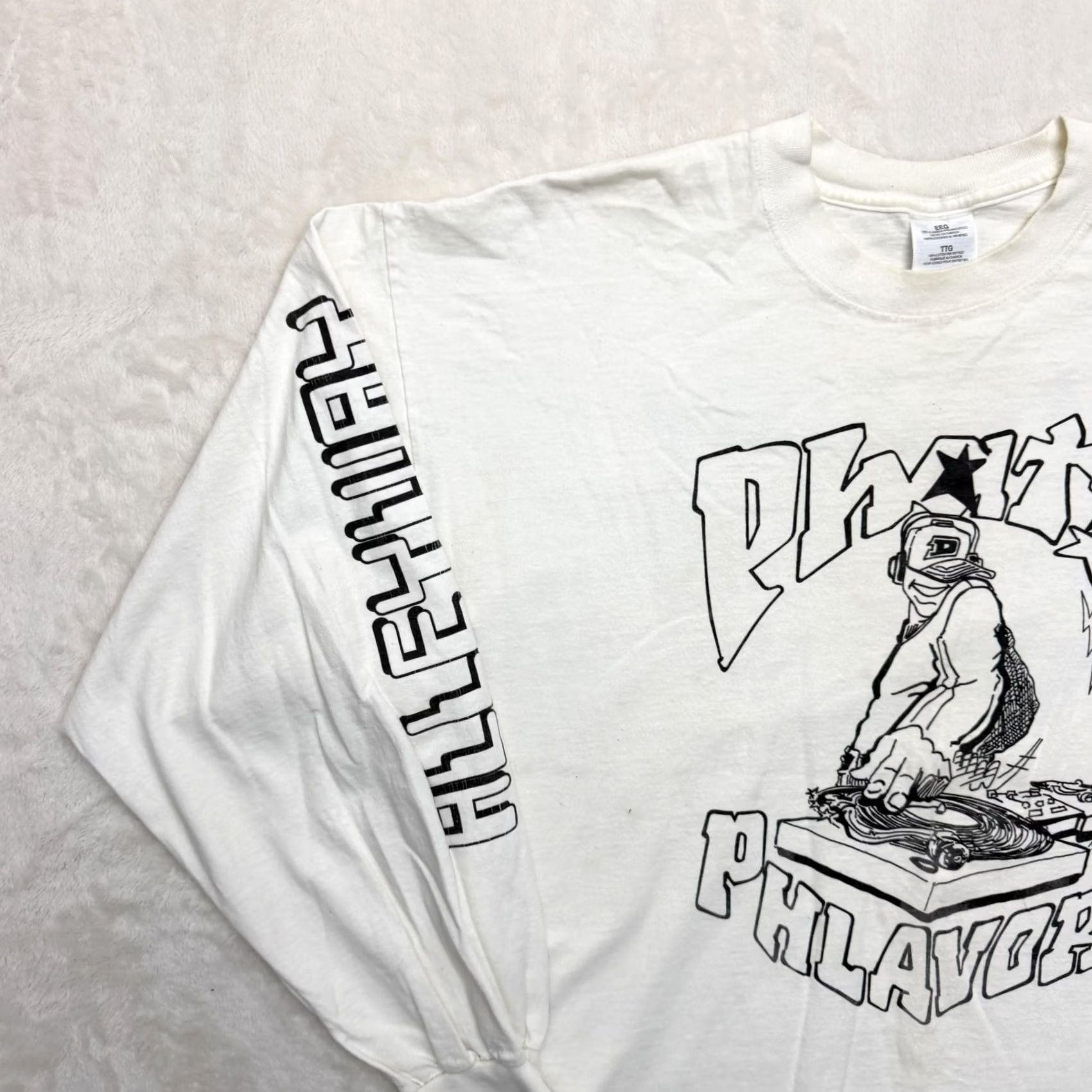 Vintage Alleyway Phat Phlavors Shirt Mens 2XL White Long Sleeve DJ Mixtape Hip Hop Shirt Mens 2XL White Long Sleeve Graphic Print Crew Neck Cotton N/A Size US XXL / EU 58 / 5 - 6 Thumbnail