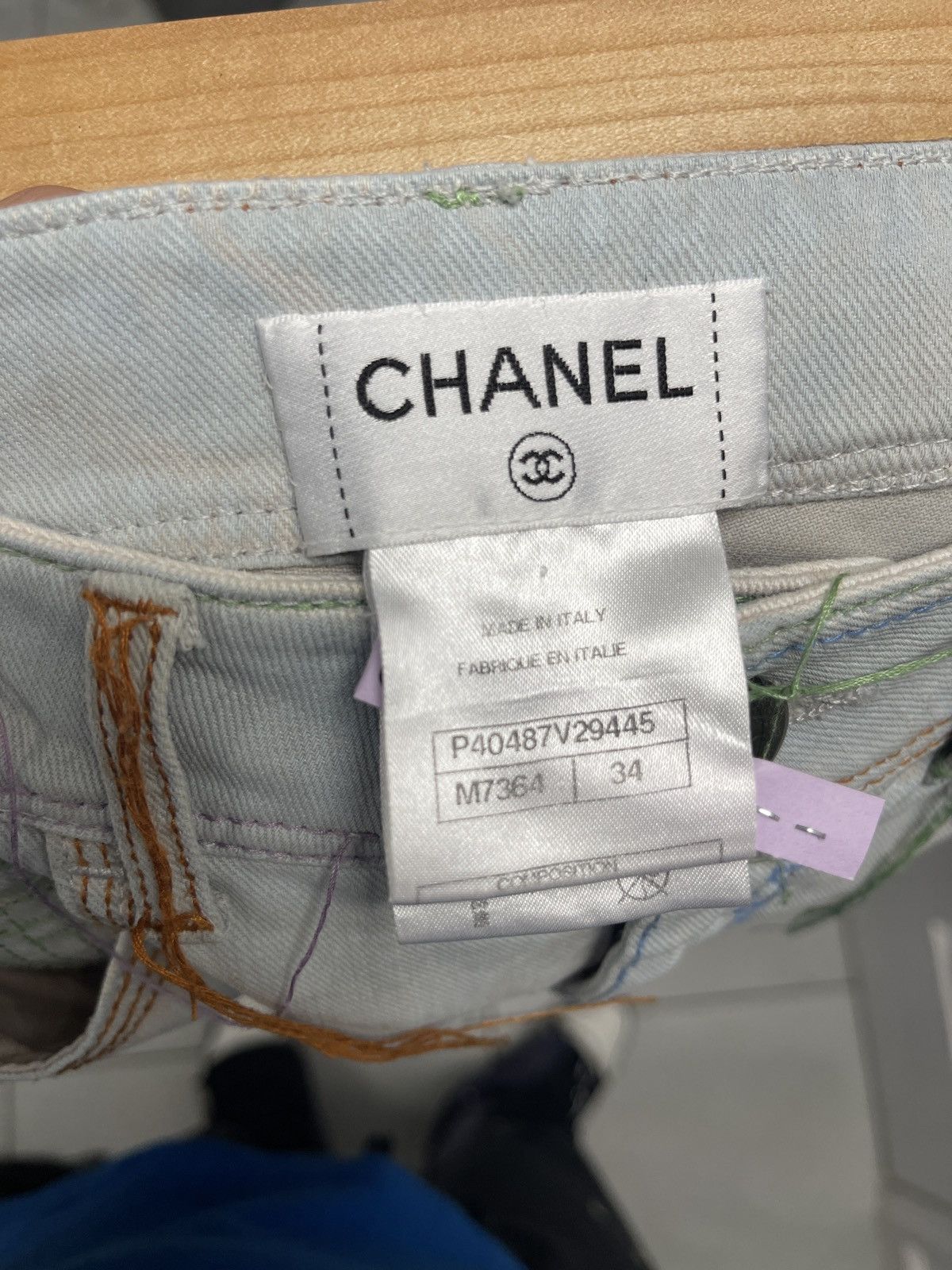 Chanel Chanel Women’s Jean Lightwash Color Thread Size US 34 / EU 50 - 4 Thumbnail