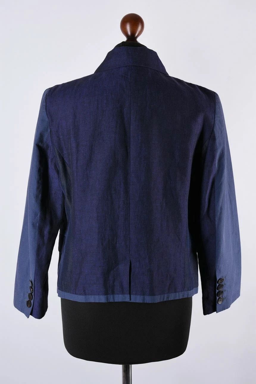 Belvest Women's Kenzo Défilé Double Breasted Blazer Navy Blue Jacket Size M / US 6-8 / IT 42-44 - 3 Thumbnail