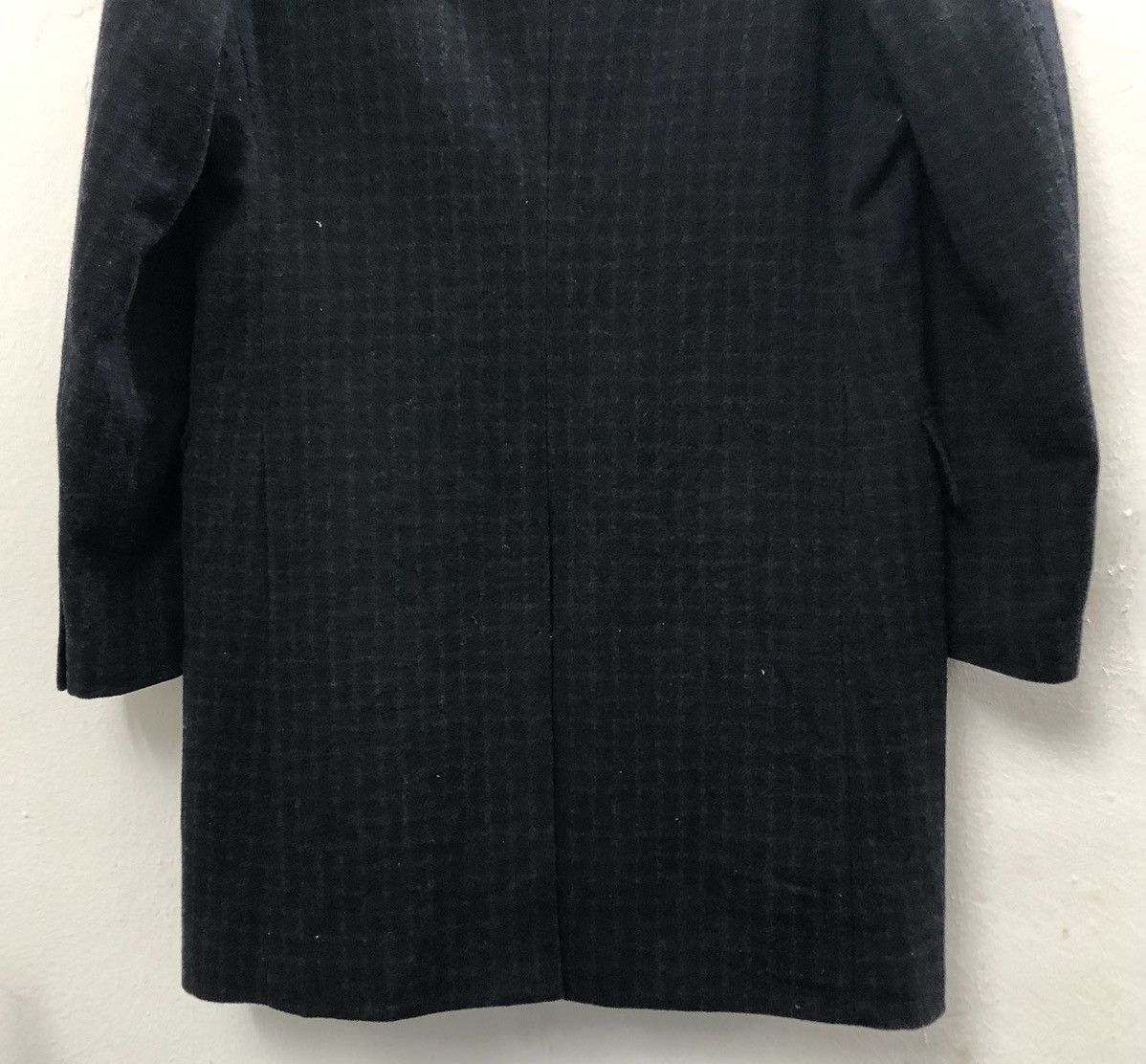 Other Vintage Carreman Wool&Cashmere Checkered Trench Coat Jacket Size 38R - 10 Thumbnail