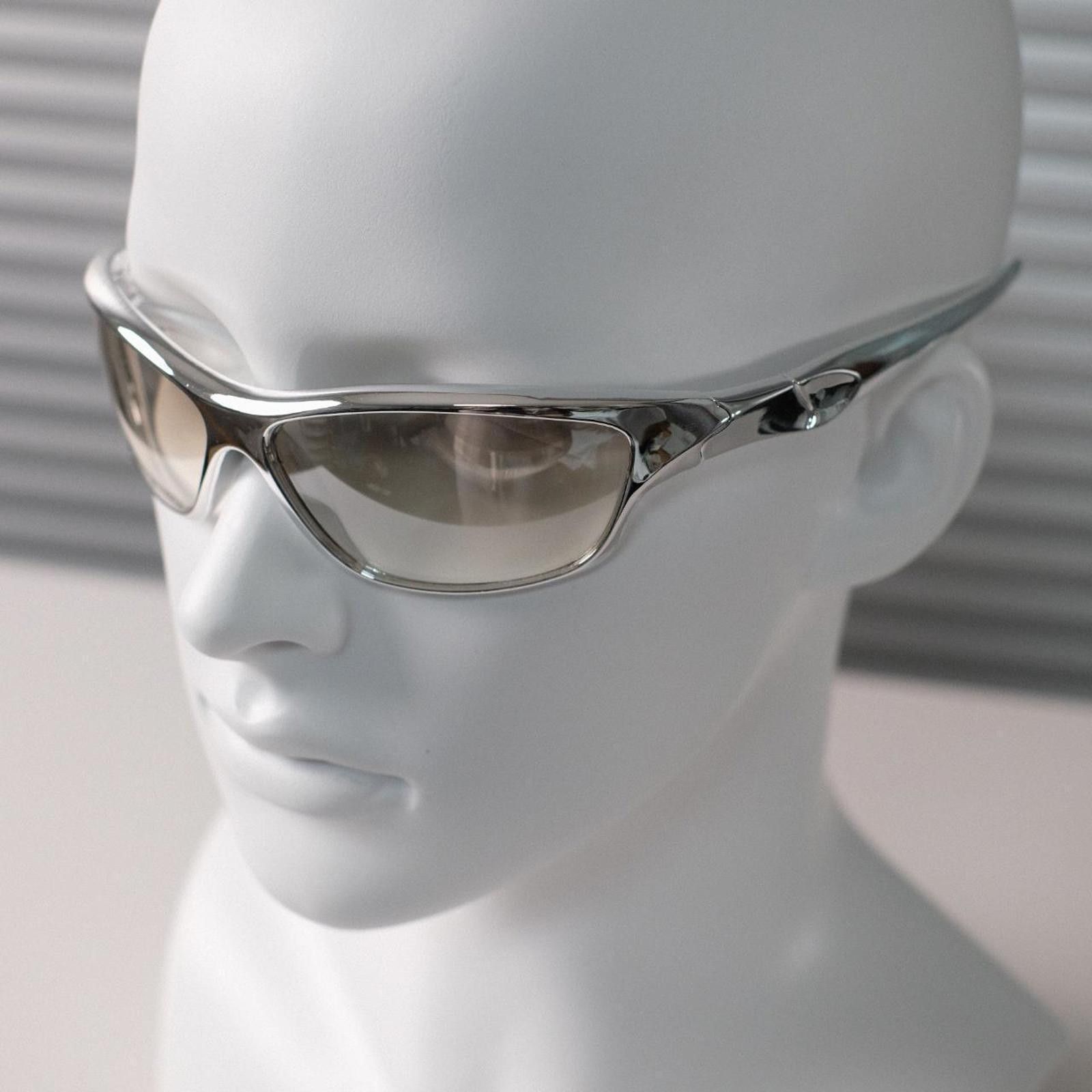 Japanese Brand Vtg Y2k Avant Garde Futuristic Transparent Grey Sunglasses Size ONE SIZE - 5 Thumbnail