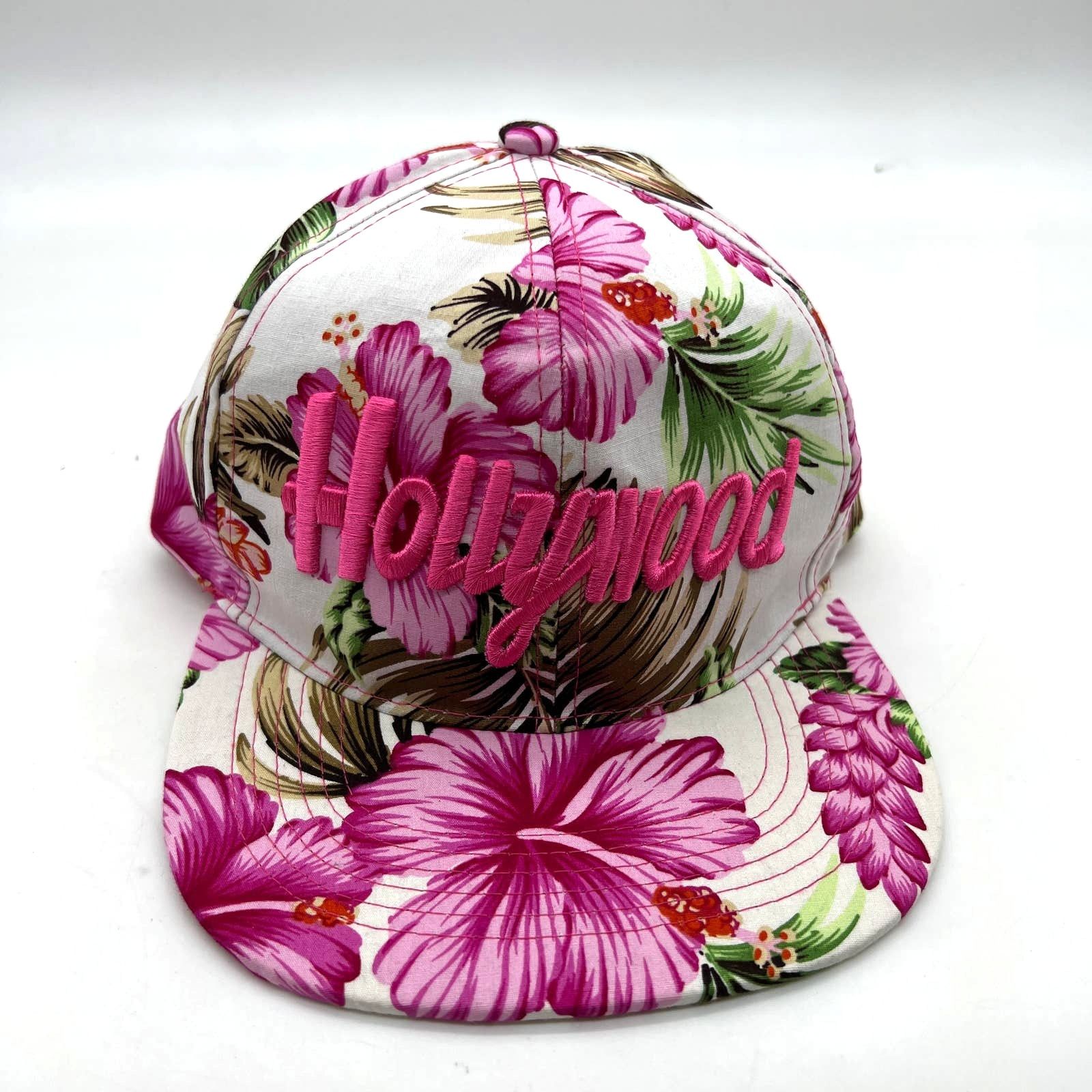 Other Hollywood Women's Pink Floral Hat Snapback Tropical Caps Size ONE SIZE - 1 Thumbnail