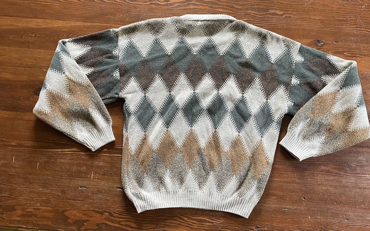 Vintage Vintage 90’s Liberty Sweaters Diamond Pattern Knit Sweater Size US M / EU 48-50 / 2 - 9 Thumbnail