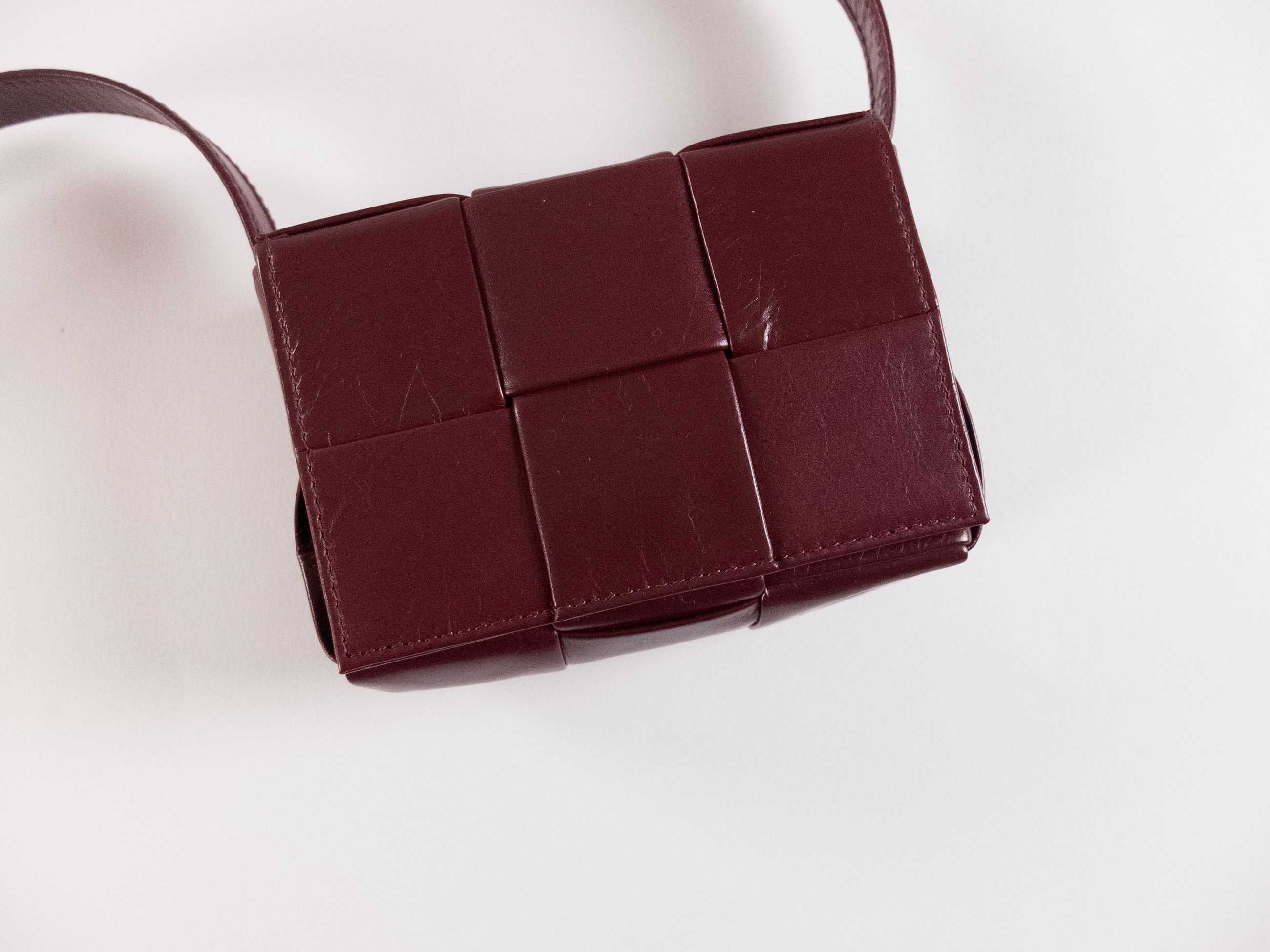 Bottega Veneta BOTTEGA VENETA Candy Cassette burgundy leather mini bag Size ONE SIZE - 4 Thumbnail