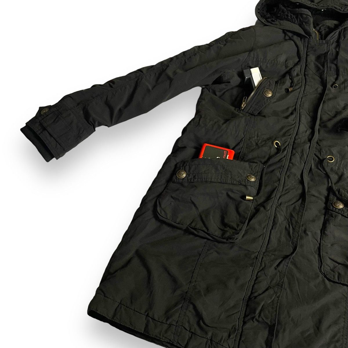 If Six Was Nine × Japanese Brand × Yasuyuki Ishii 🇯🇵 SORRIDERE MULTIPOCKET PUNK GOTHIC FUR HOODIE PARKA JACKET Size US M / EU 48-50 / 2 - 7 Thumbnail