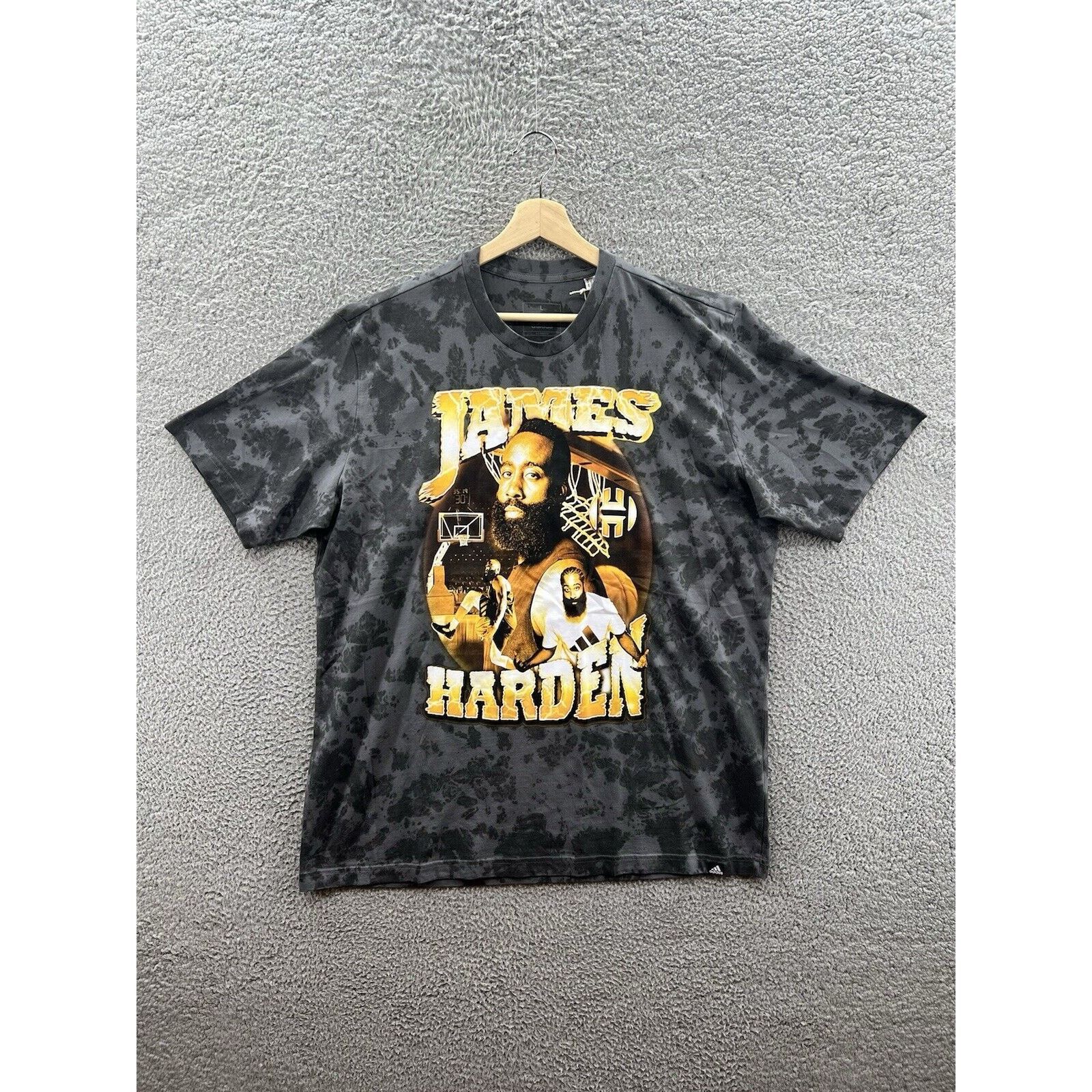 Adidas Adidas James Harder Tunnel Graphic Tee Gray Black Tie Dye Size US L / EU 52-54 / 3 - 1 Thumbnail