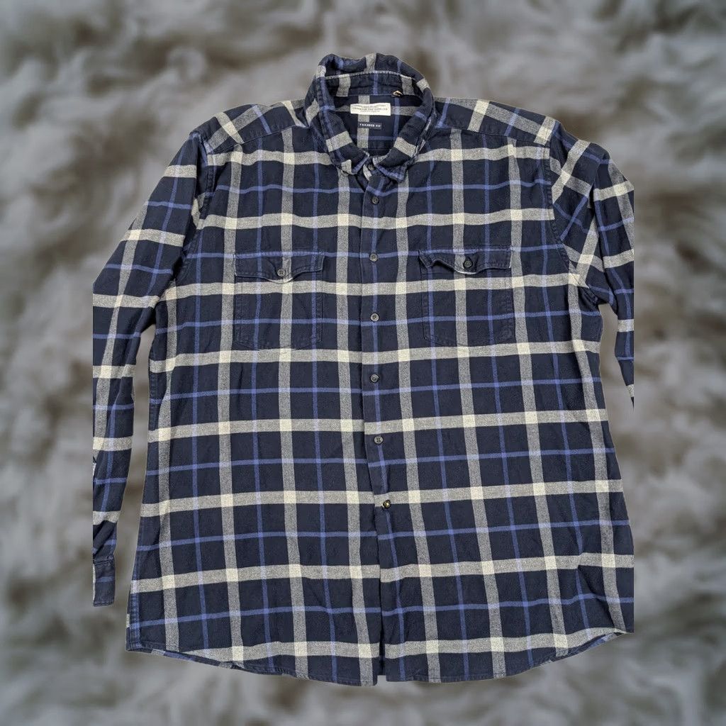 Barbour Barbour Shirt Mens XL Blue Plaid Tailored Fit Flannel Button-Down Long Sleeve Size US XL / EU 56 / 4 - 1 Thumbnail