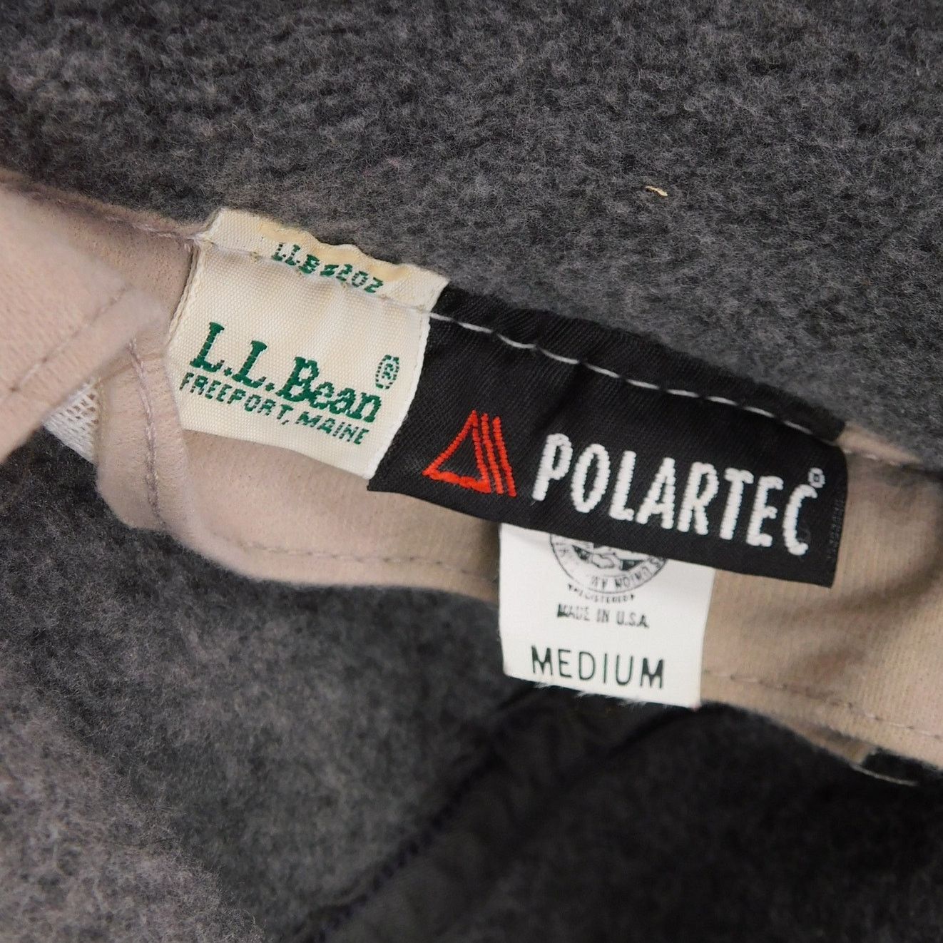 L.L. Bean LL Bean Trapper Fleece Hat Strap Back Side Flaps Gray Size M Size ONE SIZE - 8 Thumbnail
