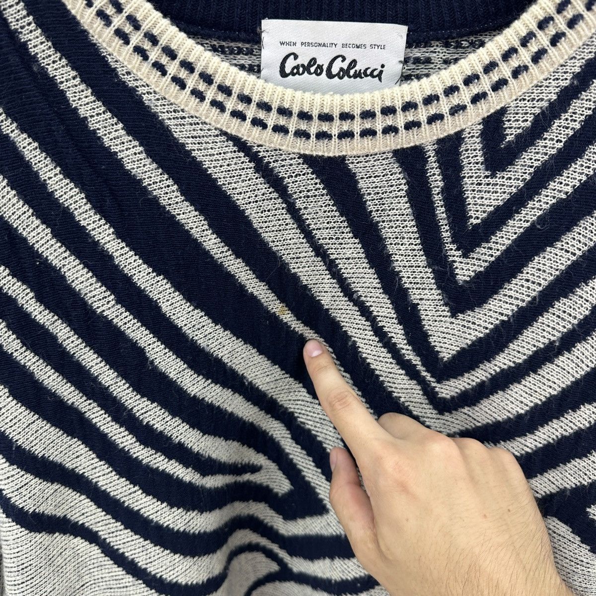 Vintage Vintage 90s Carlo Colucci knitted sweater Stars abstract y2k Size US L / EU 52-54 / 3 - 8 Thumbnail