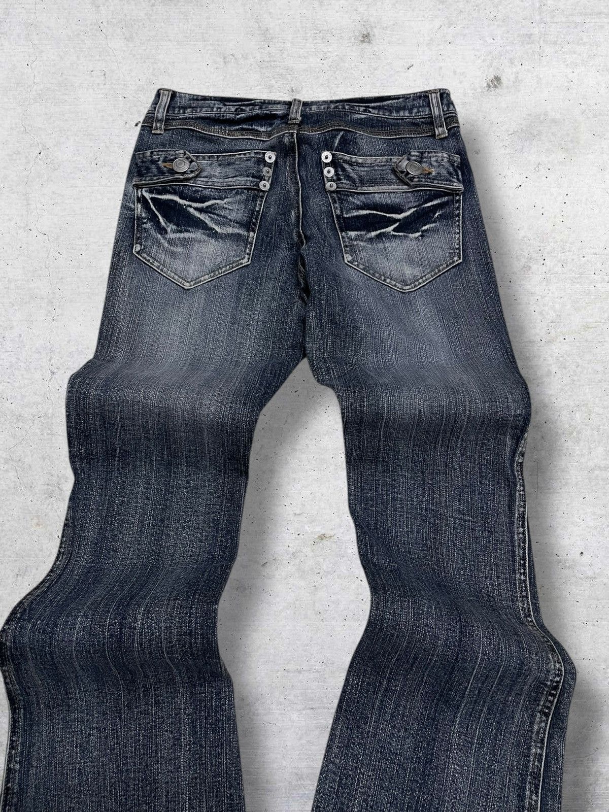 Tornado Mart VINTAGE DAILY TOPIC 1990S JAPAN DESIGNER FLARED RETRO DENIM Size US 28 / EU 44 - 11 Thumbnail