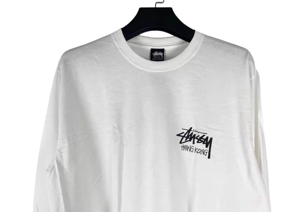 Stussy Stussy Hong Kong Exclusive White Long Sleeve J31 Size US L / EU 52-54 / 3 - 3 Thumbnail