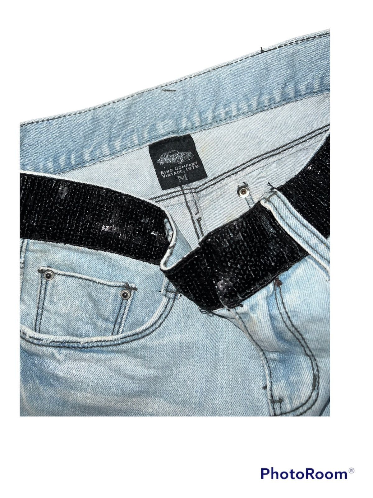Japanese Brand Vintage Y2K denim sequin shorts ⭐️💗 Size 24" / US 00 / IT 34 - 4 Thumbnail