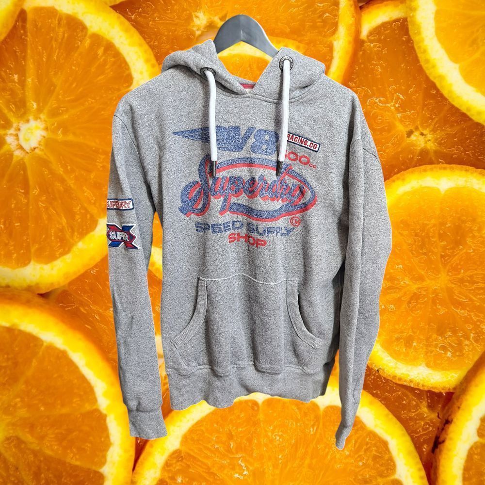 Superdry Superdry Speed Supply Shop Gray Hoodie Sweatshirt Athletic S Size US M / EU 48-50 / 2 - 2 Thumbnail