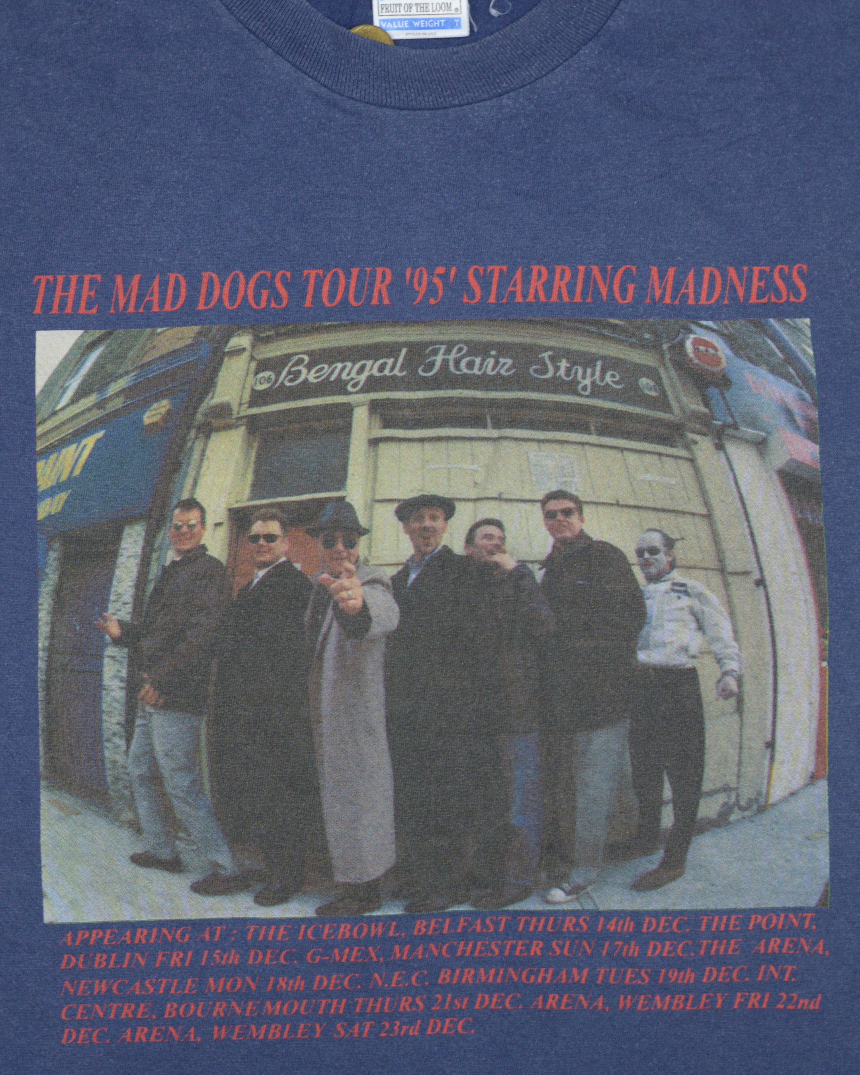 Vintage Vintag Madness The Mad Dogs tour 1995 t shirt Size US XL / EU 56 / 4 - 3 Thumbnail