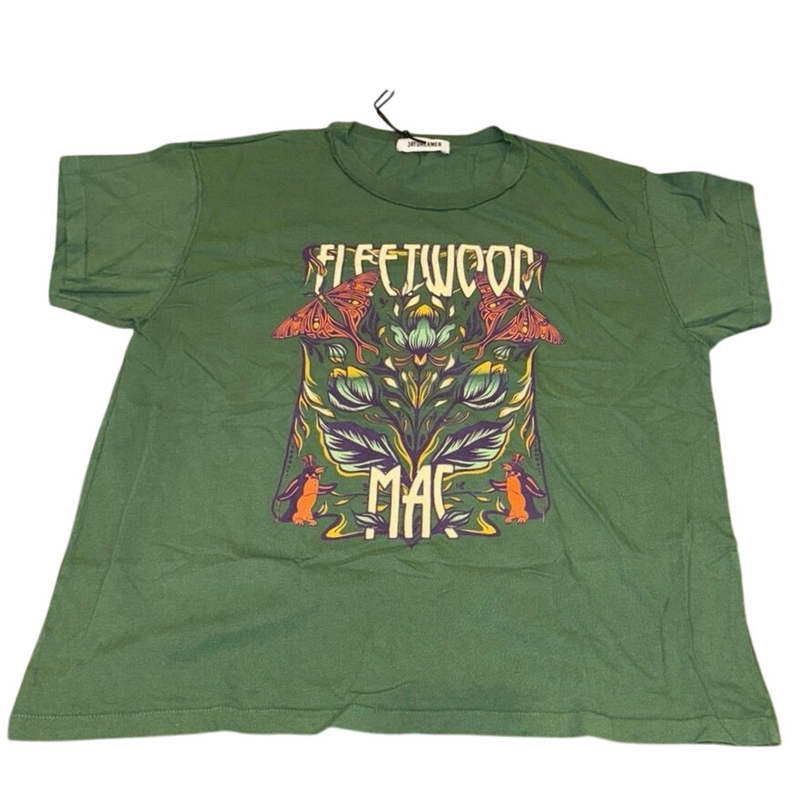 Daydreamer DAYDREAMER Fleetwood Mac Butterflies Reverse Tee in Green Size XL / US 12-14 / IT 48-50 - 12 Thumbnail