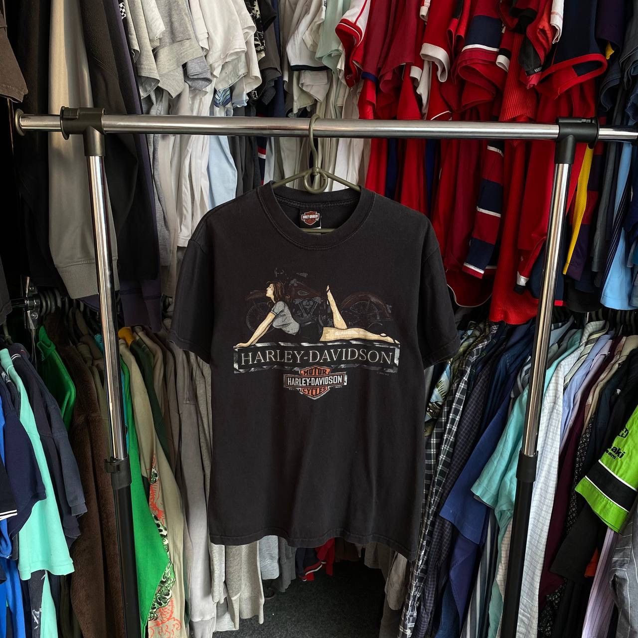 Harley Davidson × Vintage Vintage Harley Davidson 2009 Big Crazy Logo bike tee Size US M / EU 48-50 / 2 - 1 Thumbnail