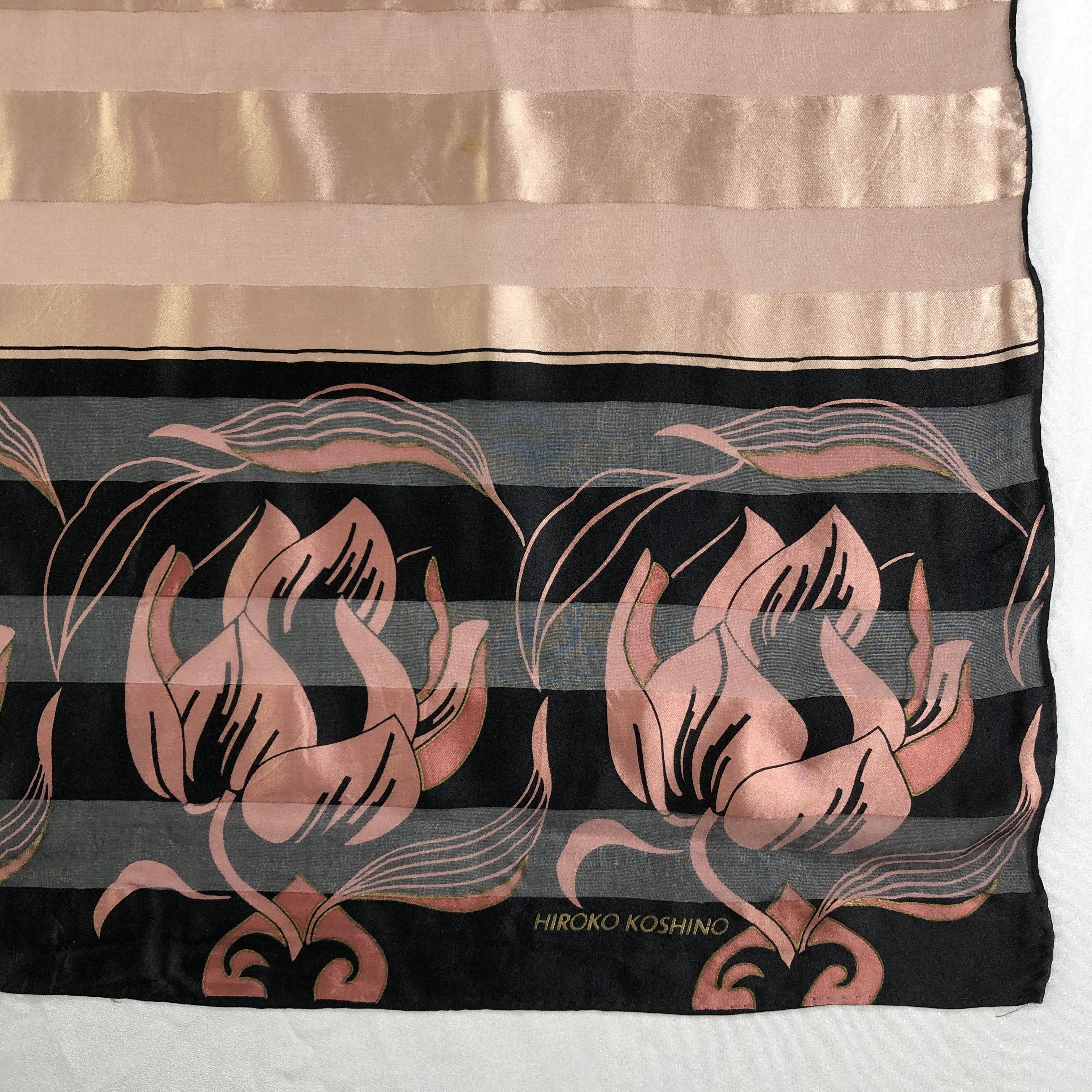 Hiroko Koshino Homme × Vintage Vintage Hiroko Koshino Silk Scarf Size ONE SIZE - 3 Thumbnail
