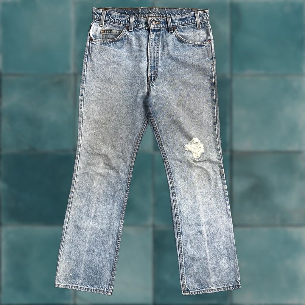 Levi's VINTAGE Levi's 517 Jeans Bootcut 80s USA Orange Tab Blue Denim 32x29 Mens Size US 32 / EU 48 - 1 Thumbnail