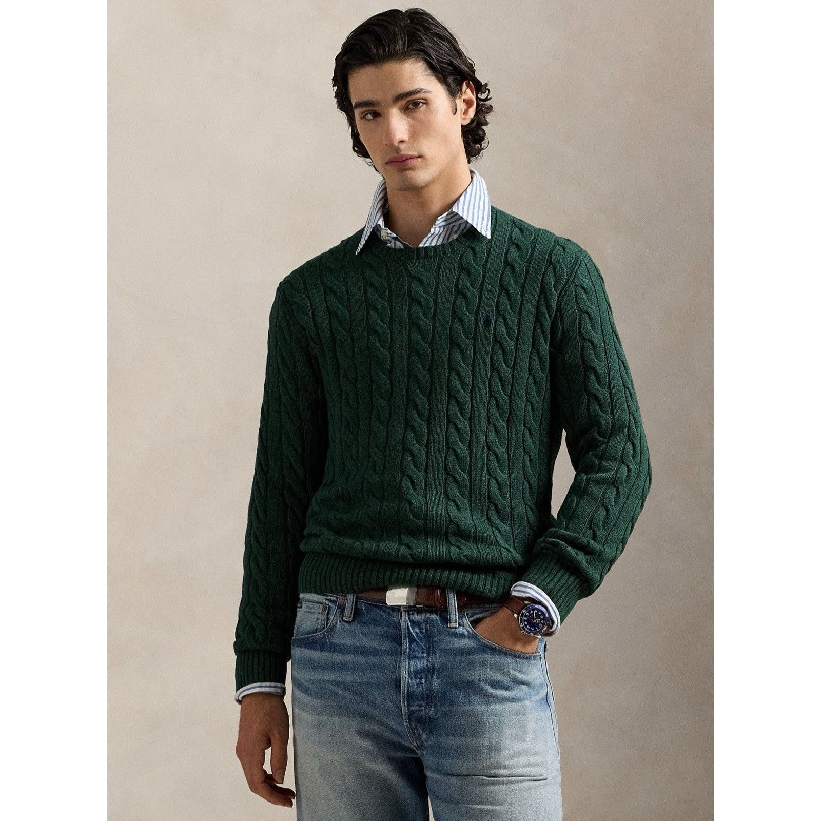 Ralph Lauren NWT Polo Ralph Lauren Men Cable-Knit Cotton Long Sweater L Size US L / EU 52-54 / 3 - 6 Thumbnail