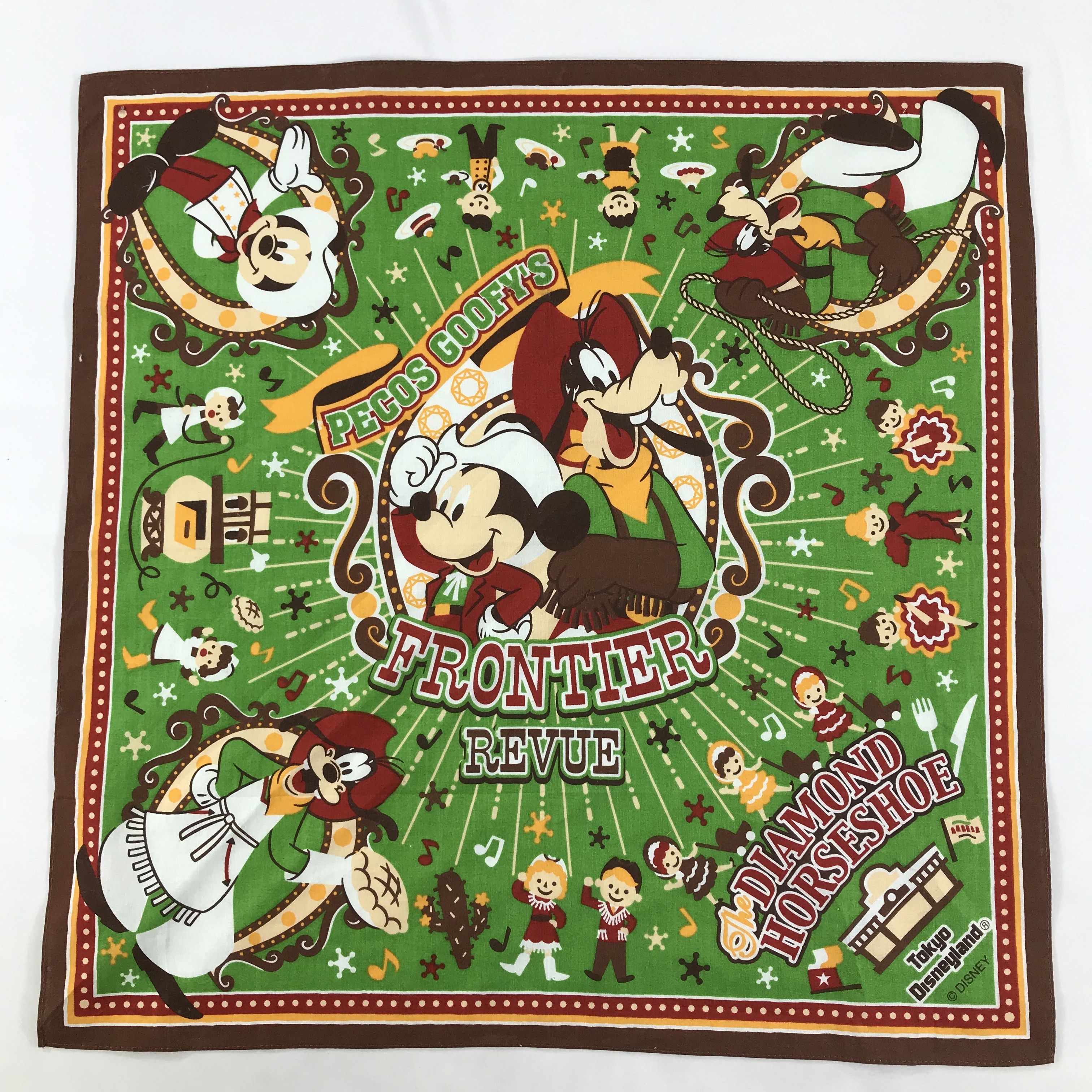 Disney × Japanese Brand × Vintage Disneyland Bandana / Handkerchief / Neckerchief - S1872 Size ONE SIZE - 1 Thumbnail
