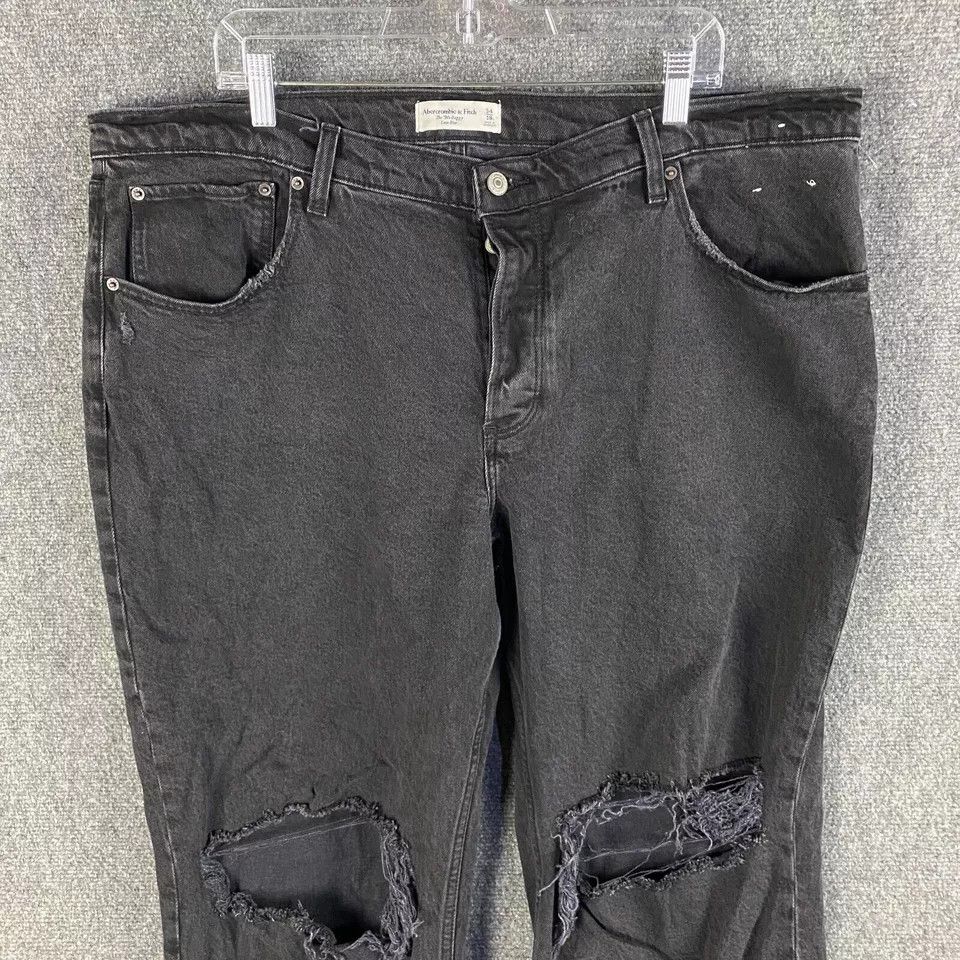 Abercrombie & Fitch Abercrombie & Fitch Women's 34/18R The '90s Baggy Denim Size 42" / US 20 - 2 Thumbnail