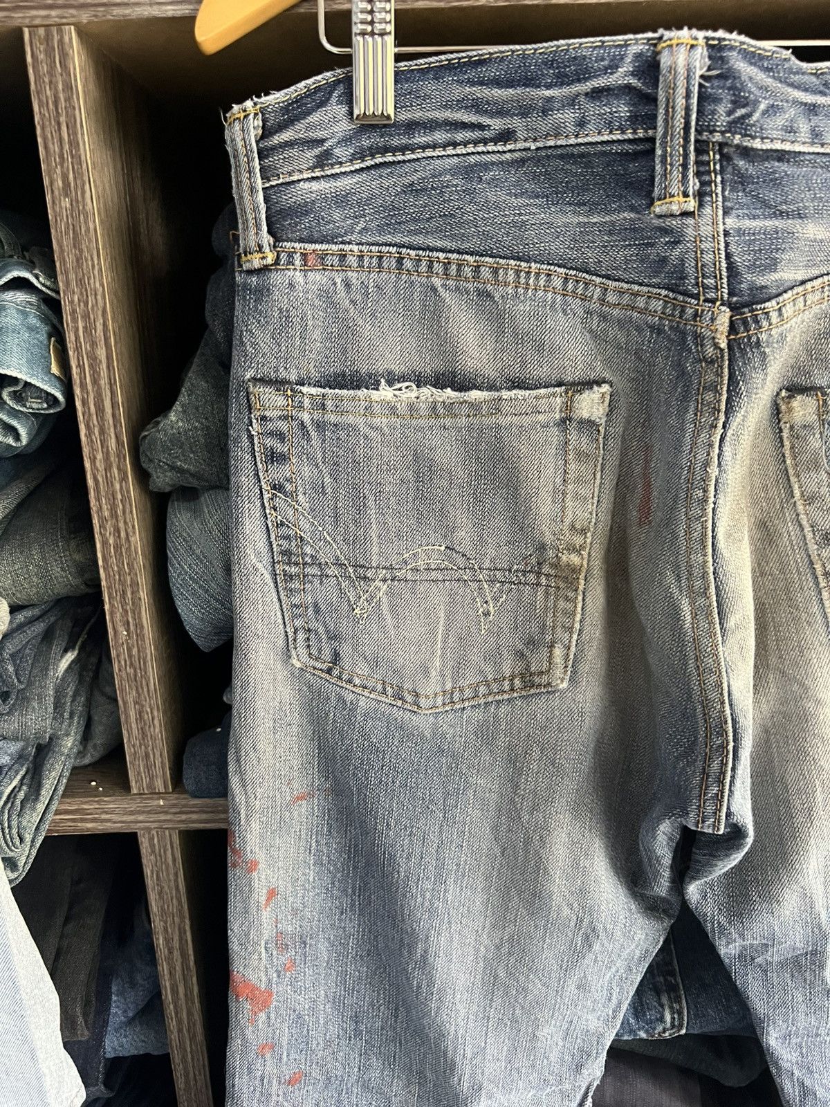 Edwin 🔥Vintage Edwin 505 Distressed Denim Size US 32 / EU 48 - 12 Thumbnail