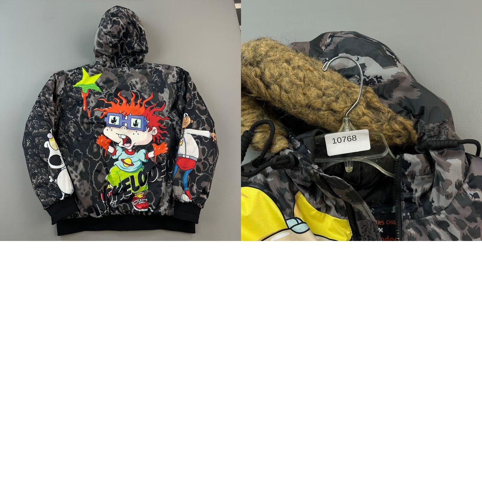 Members Only Members Only x Nickelodeon Jacket Mens Large Rugrats Catdog Arnold Hooded Puffer Jacket Size US L / EU 52-54 / 3 - 9 Thumbnail