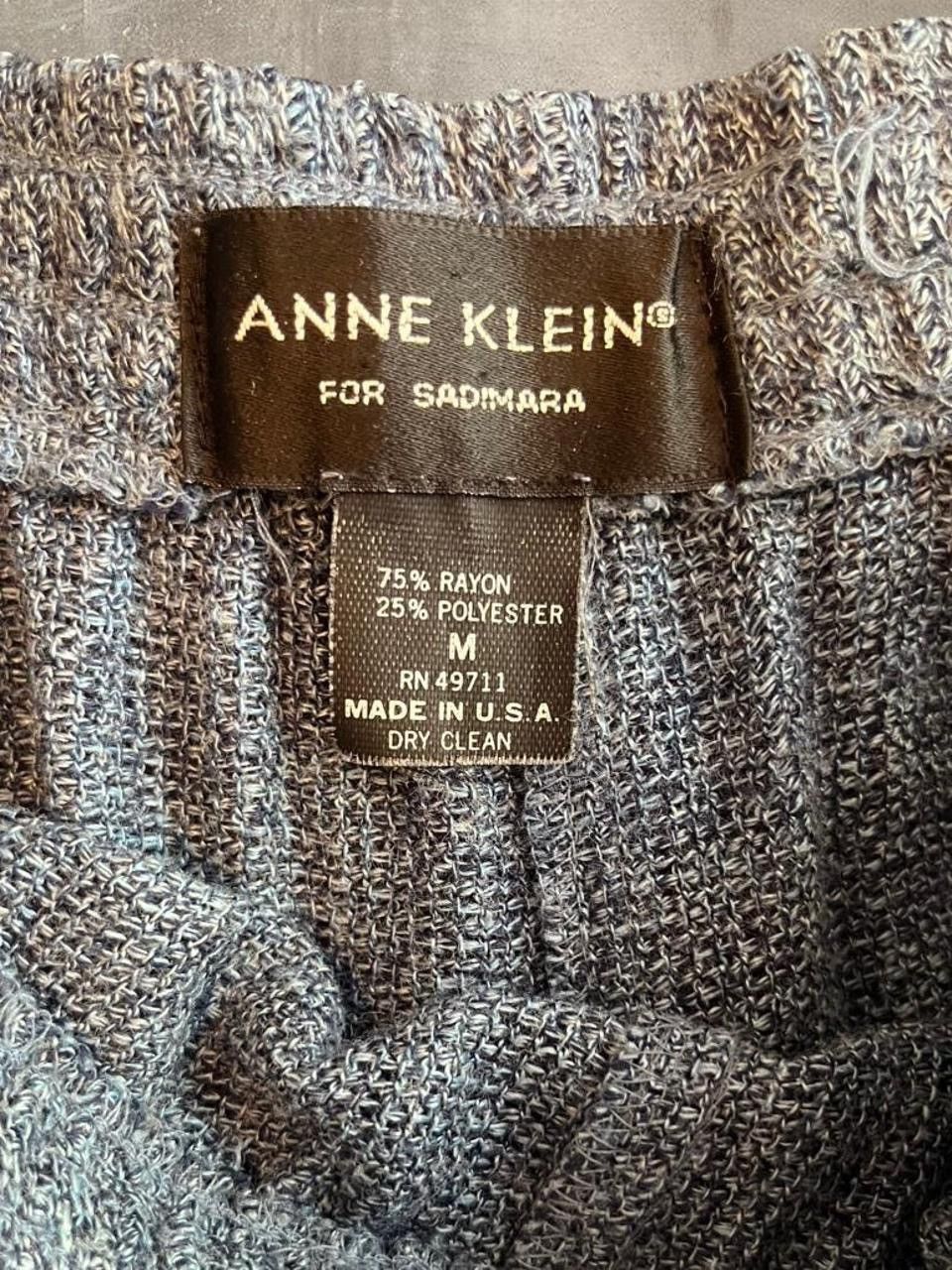 Anne Klein Anne Klein Blue Knit 4 Piece Set Cardigan Tank Top Pants set Size M / US 6-8 / IT 42-44 - 6 Thumbnail