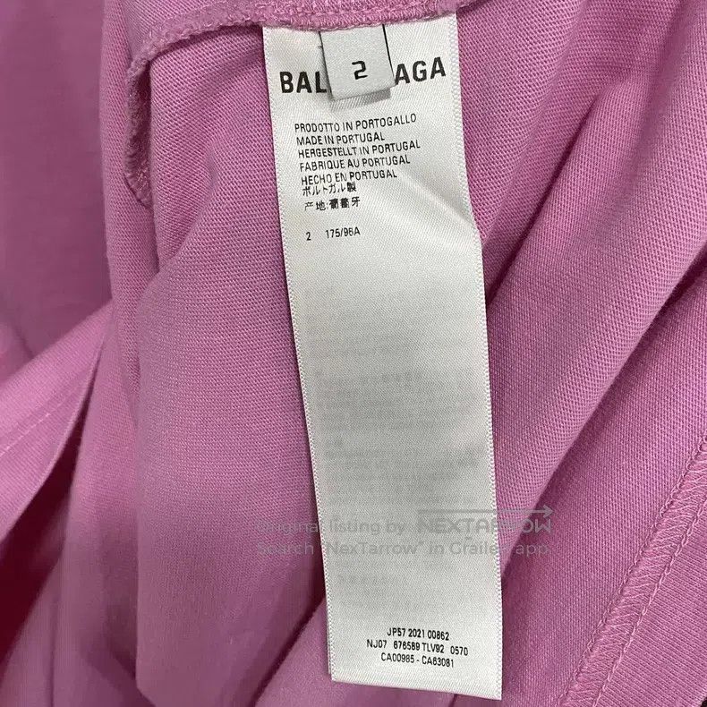 Balenciaga Balenciaga Embroidered Logo Pink Short Sleeve Size US M / EU 48-50 / 2 - 5 Thumbnail