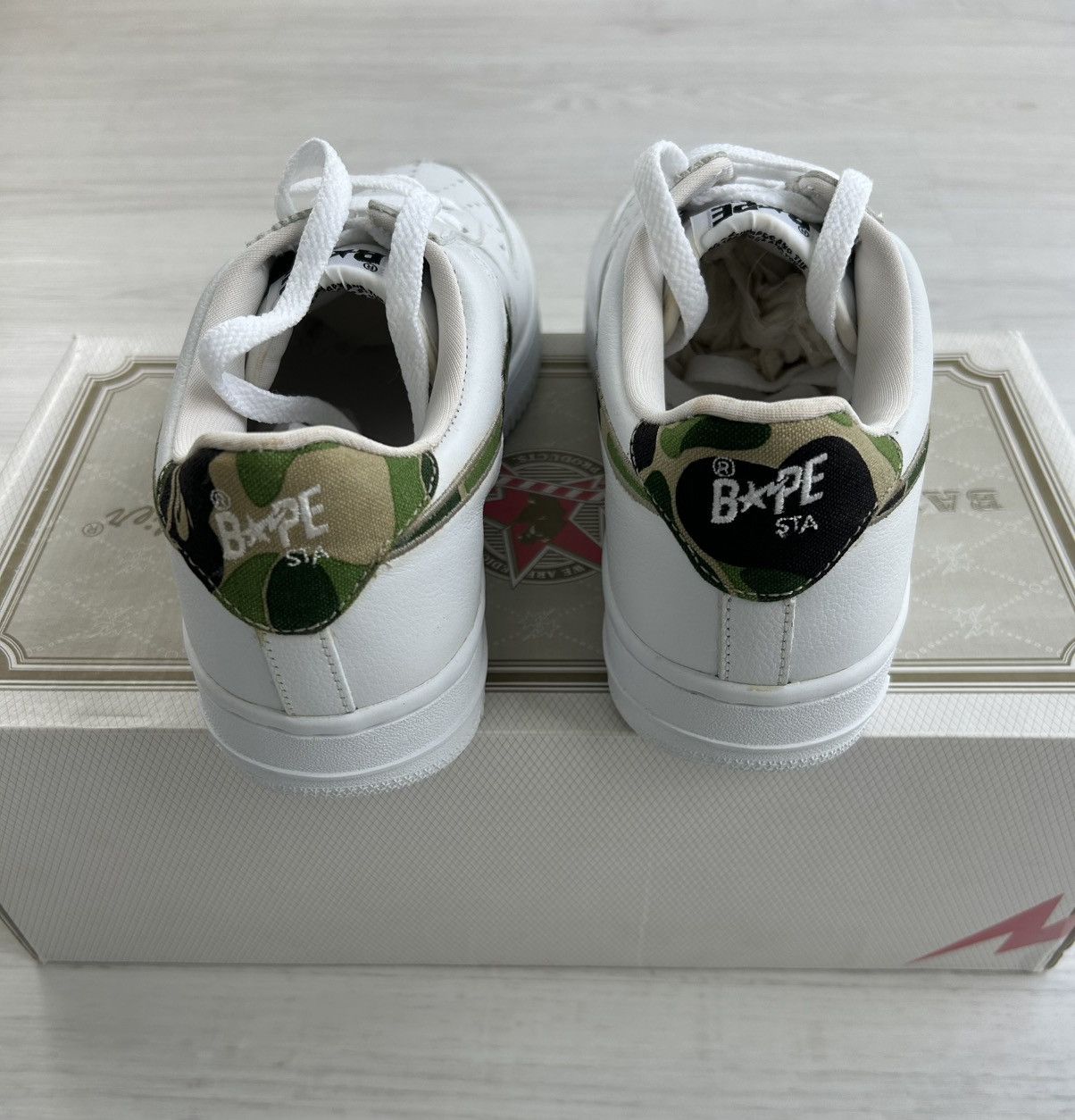 Bape VERY RARE OG 2001 A BATHING APE 1ST GREEN CAMO BAPESTA Size US 9.5 / EU 42-43 - 6 Thumbnail