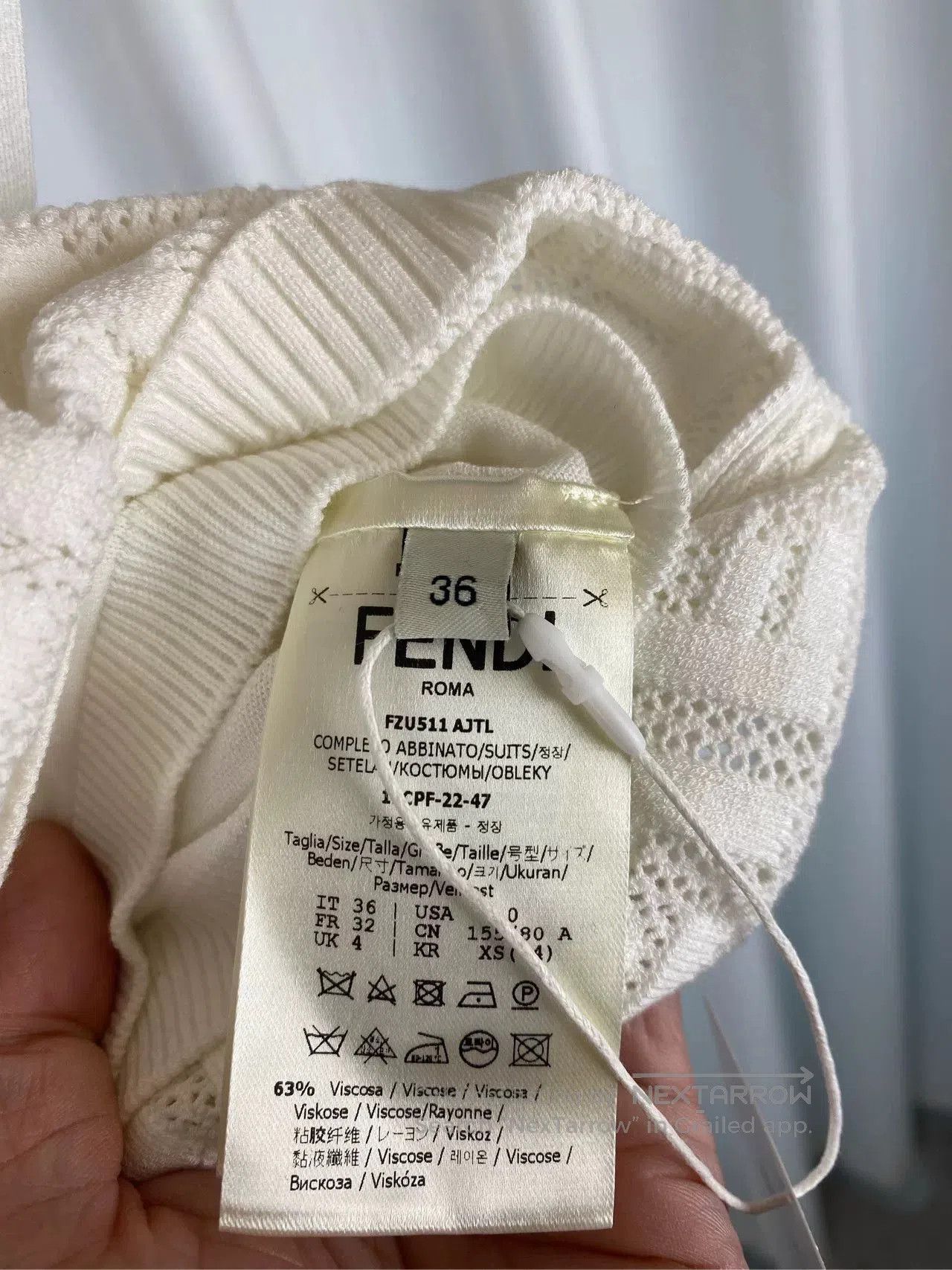 Fendi Fendi 23SS Monogram Embossed Bralette. Size US S / EU 44-46 / 1 - 7 Thumbnail