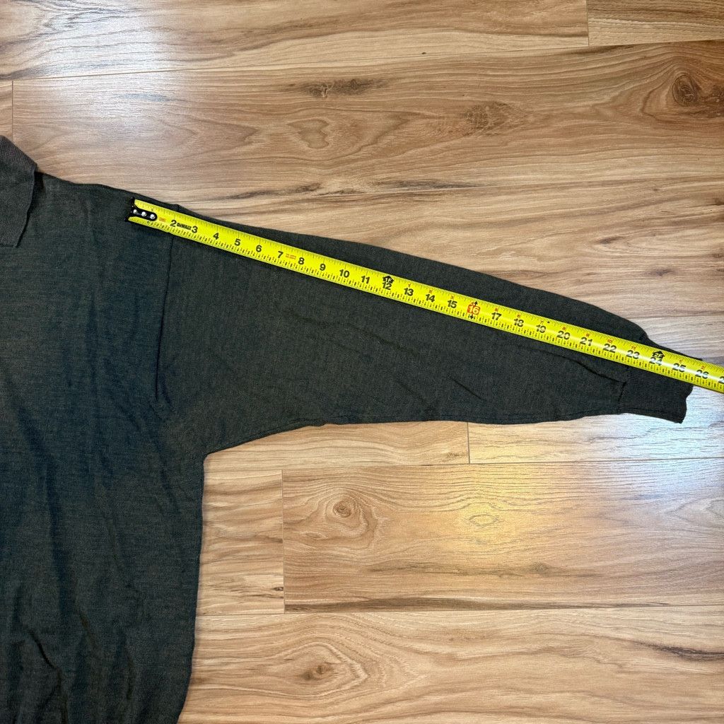 J Brand Franco Rossi Men’s XL Wool Blend Knit Polo Italy Size US XL / EU 56 / 4 - 5 Thumbnail