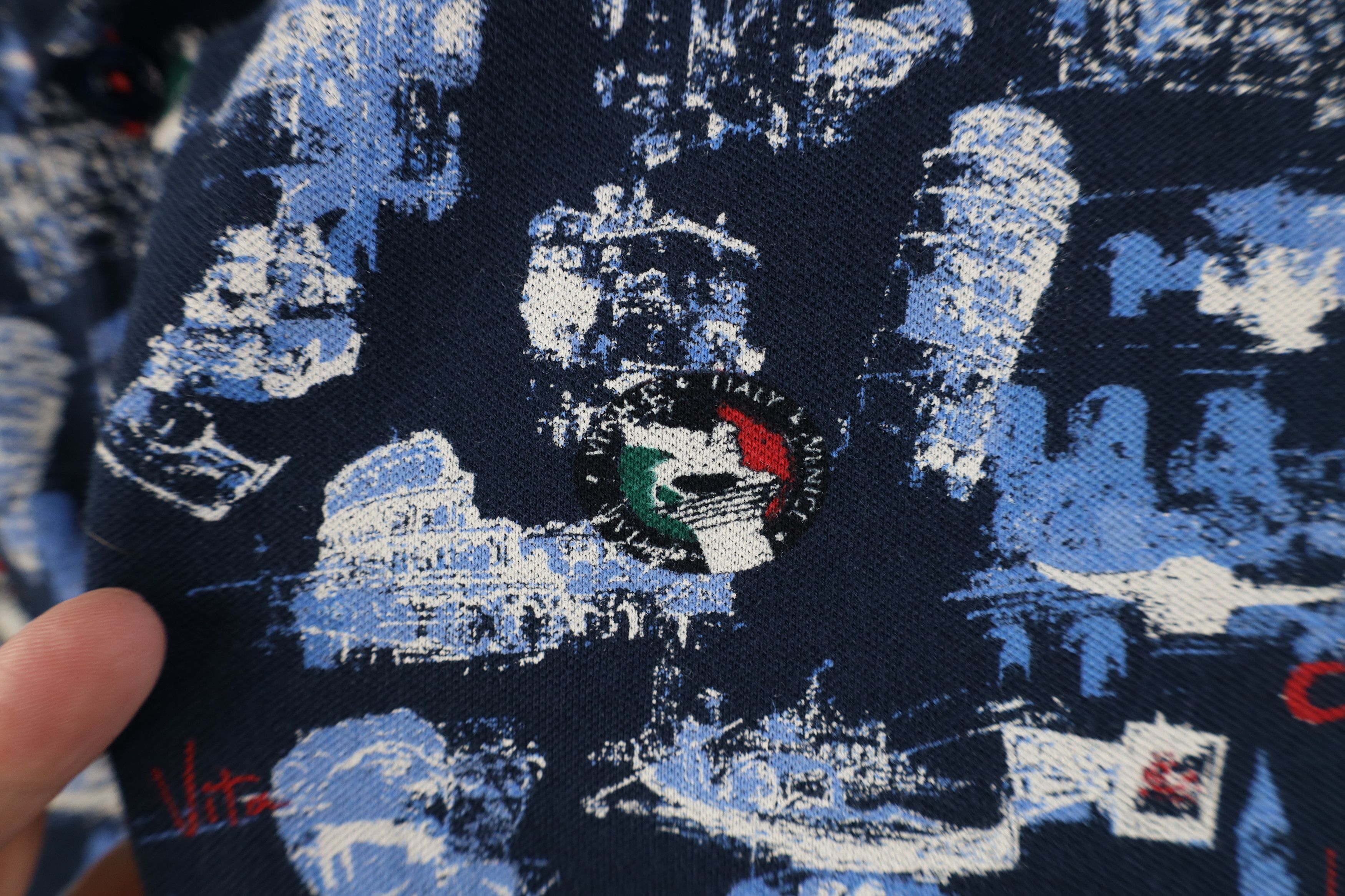 Vintage A Fish Named Fred All Over Print Collared Golf Polo Shirt Size US M / EU 48-50 / 2 - 4 Thumbnail