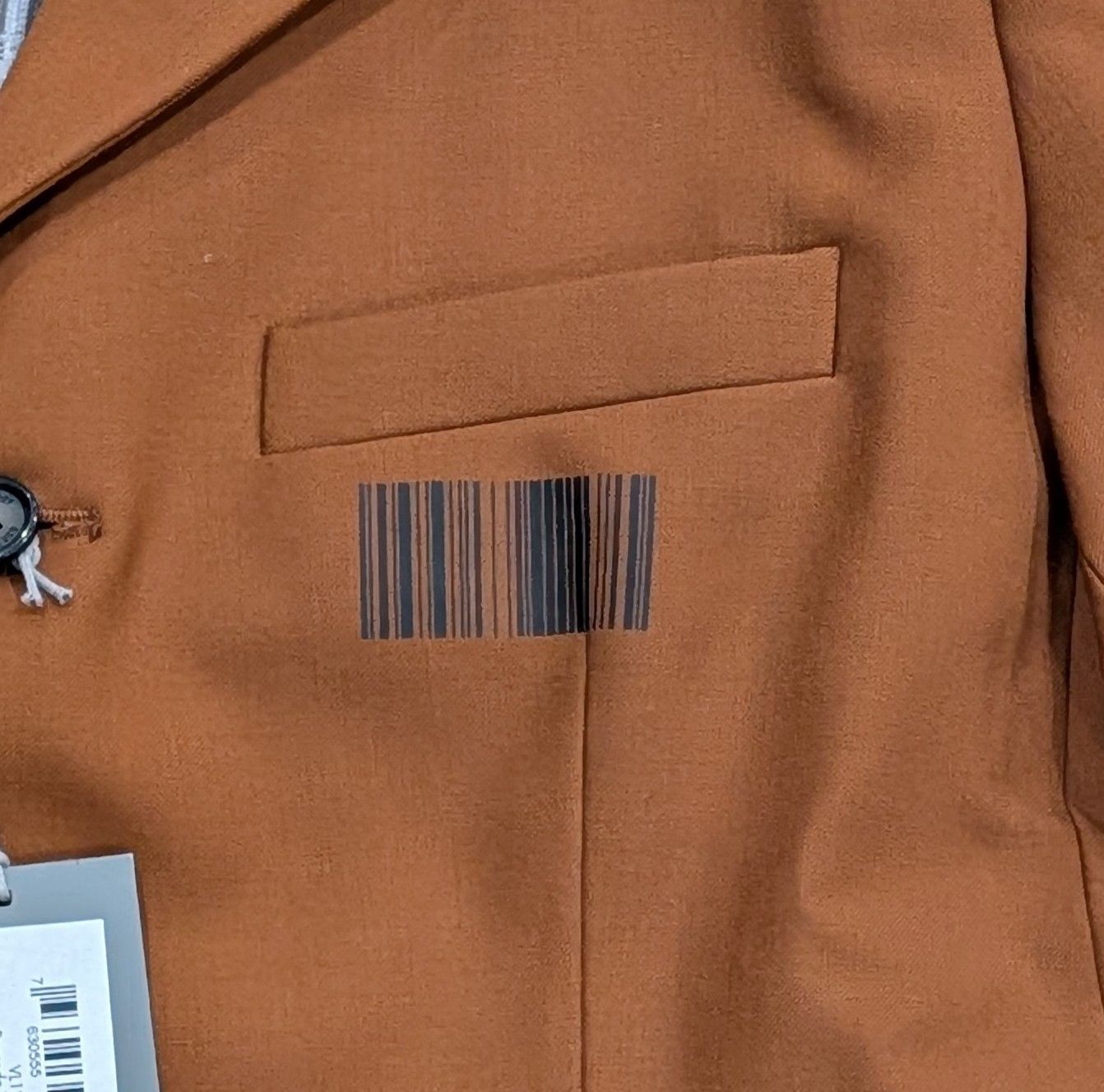 VTMNTS VTMNTS Barcode Wool Tailored Blazer Brown Medium Size 40R - 3 Thumbnail