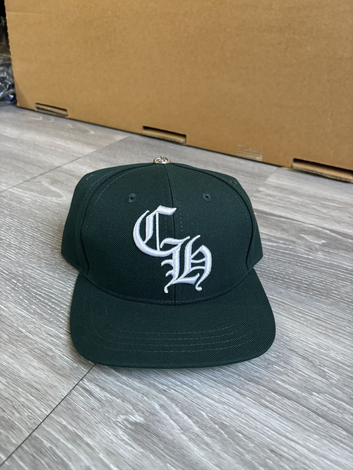 Chrome Hearts Chrome Hearts CH Baseball Cap Green/White Snapback Hat Size ONE SIZE - 1 Thumbnail