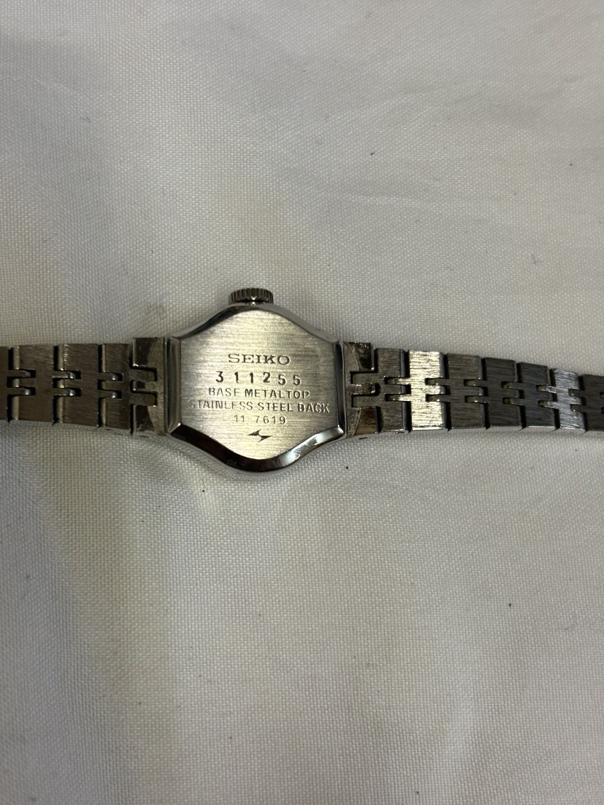 Seiko Vintage Seiko 11 7619 Silver Tone Mechanical Womens Watch. Size ONE SIZE - 6 Thumbnail