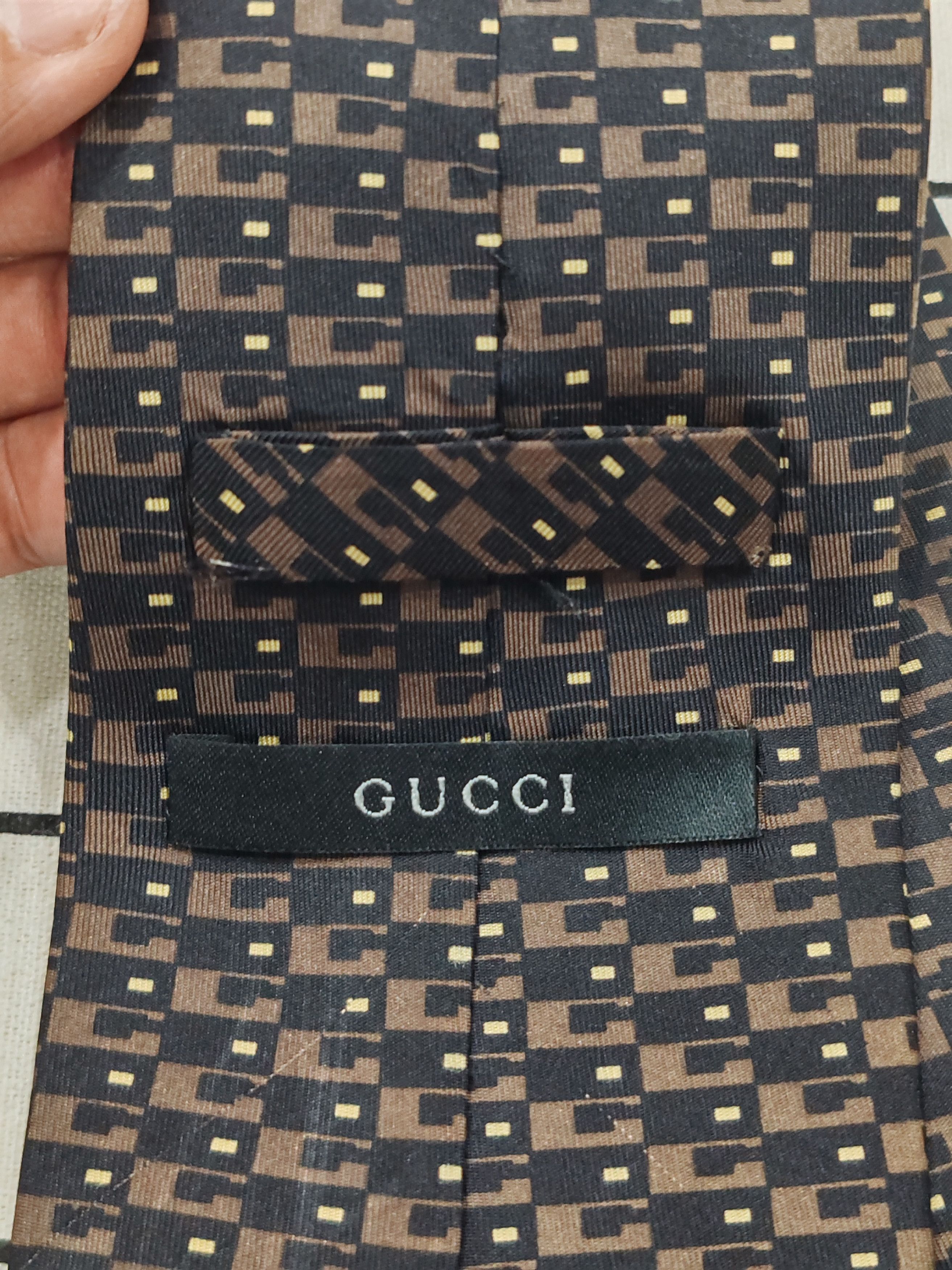Gucci GUCCI monogram Necktie Silk made in Italy For Men Size ONE SIZE - 10 Thumbnail