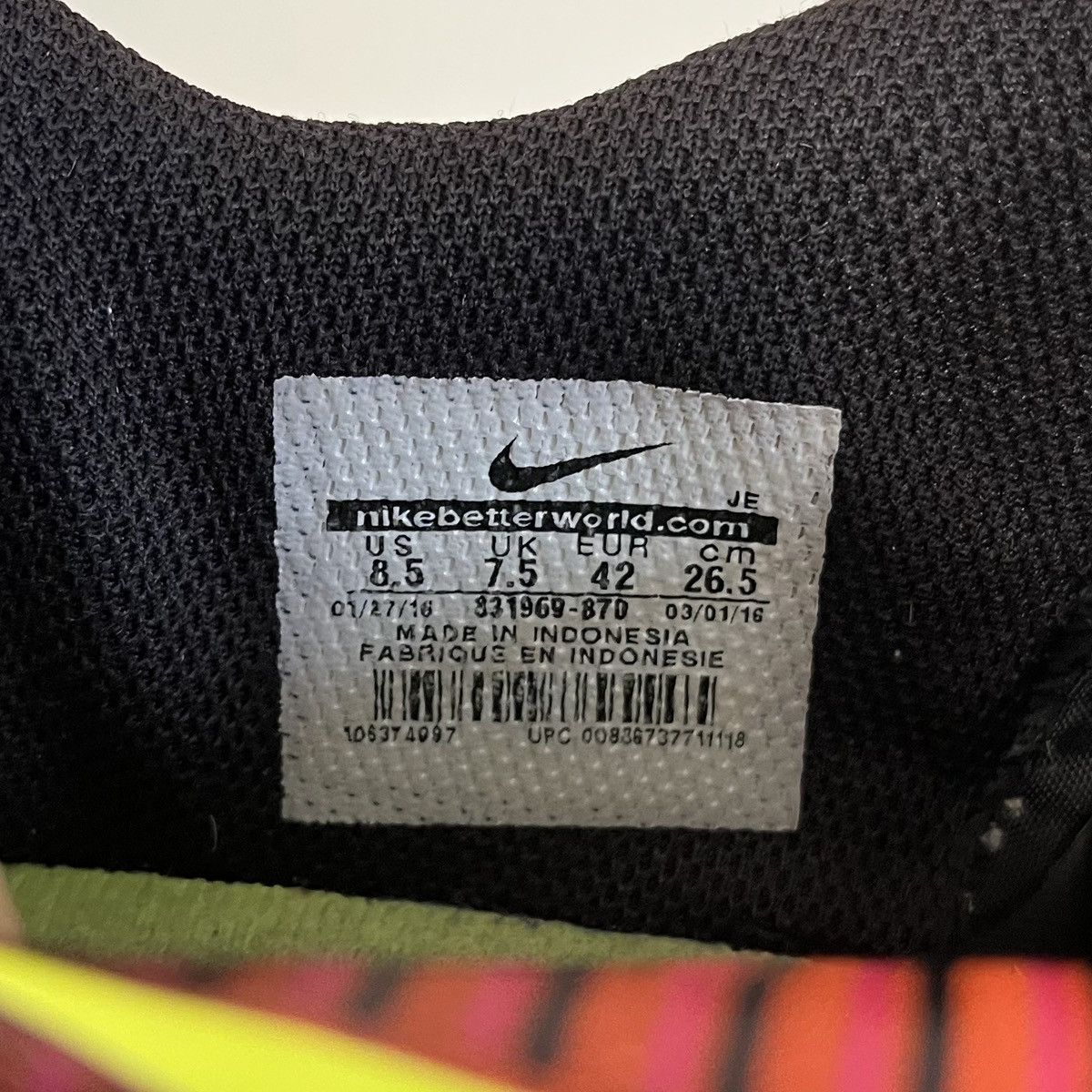 Nike Nike Mercurial Vortex lll FG Football Cleats Boots Soccer Size US 8.5 / EU 41-42 - 8 Thumbnail