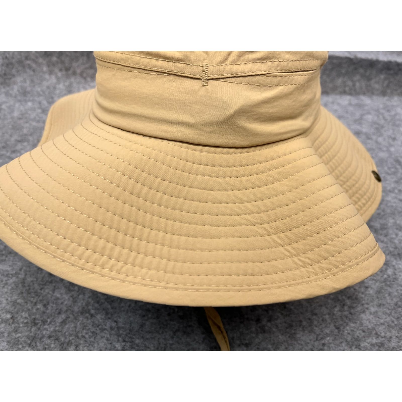 Vintage Travellers Sun Bucket Hat Adult One Size Beige Knit 100% Polyester Camp Outdoors Size ONE SIZE - 3 Thumbnail