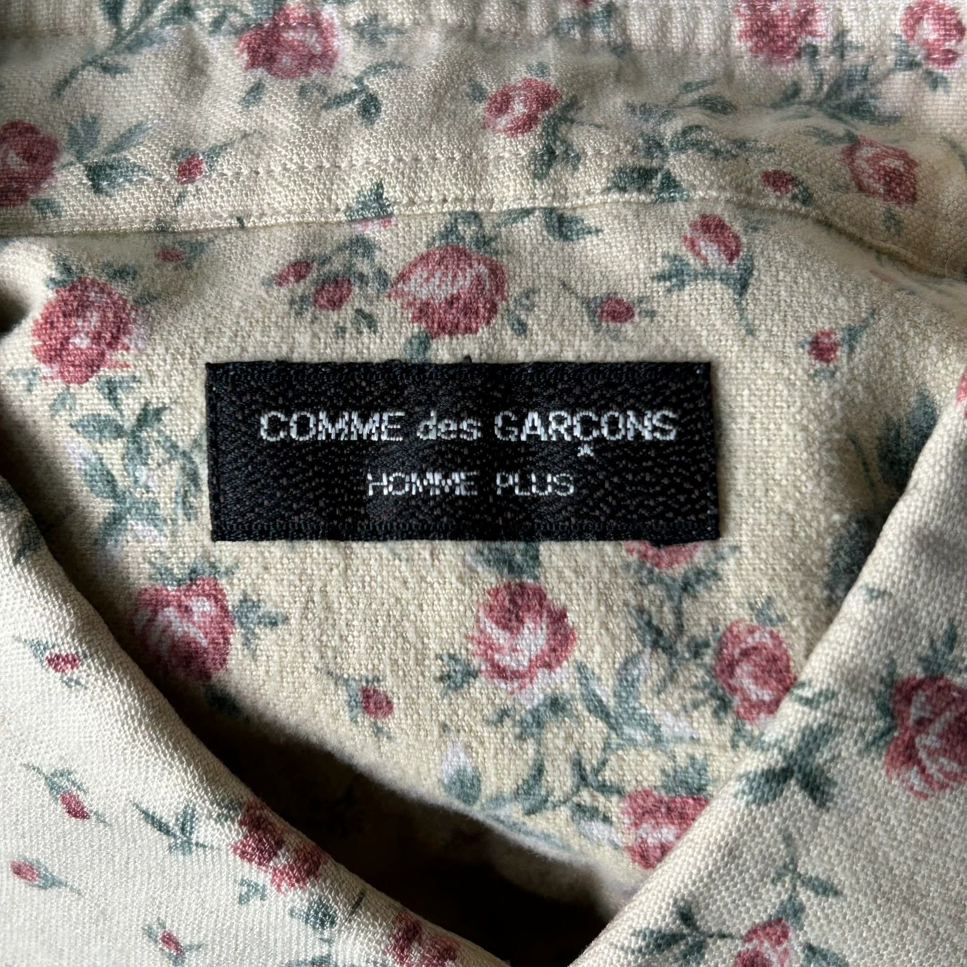 Comme des Garcons CDG Homme Plus 98AW Full Floral Print Cotton Shirt Size US L / EU 52-54 / 3 - 5 Thumbnail