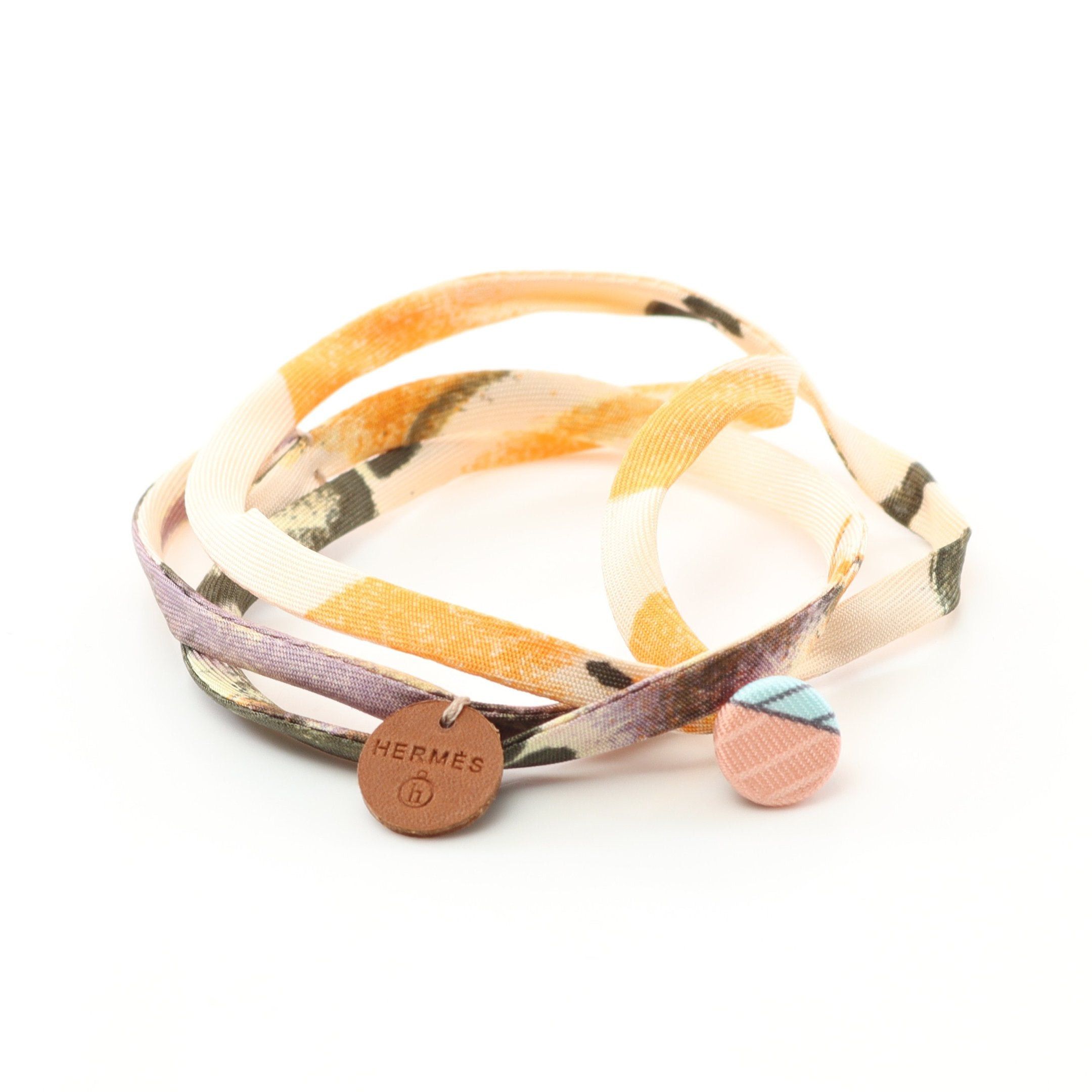 Hermes Petite Ash Bracelet Silk Multicolor