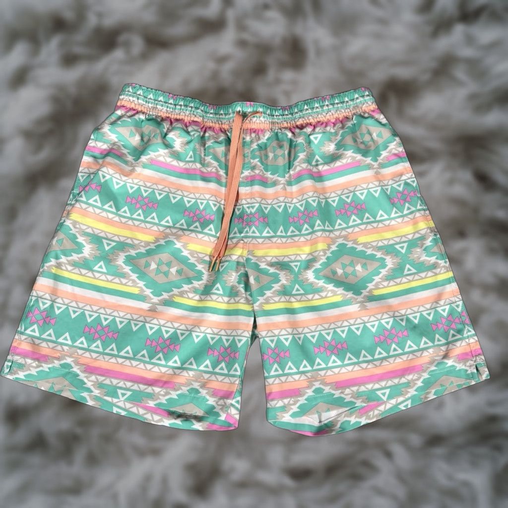 Chubbies Chubbies Swim Shorts Mens XL 7” Geometric Beach Multicolor Pattern Webbing Drawstring Lined Size US 36 / EU 52 - 1 Thumbnail