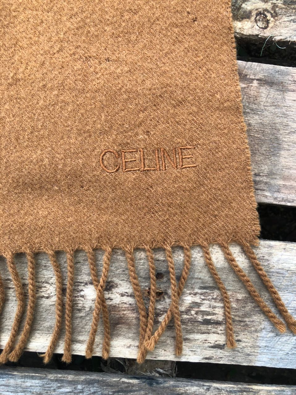 Celine × Vintage Vintage Celine Lamswool Scarf Made In Scotland Size ONE SIZE - 2 Thumbnail