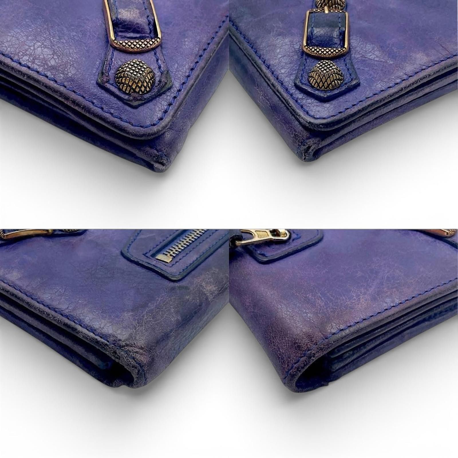 Balenciaga Balenciaga - Purple Leather Zip Wallet Size ONE SIZE - 6 Thumbnail