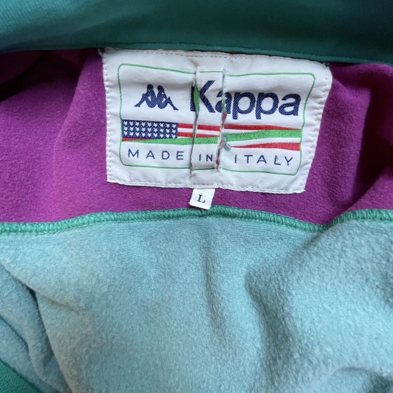Kappa Kappa Track Jacket Large Teal Purple Logo Retro Italian Size US L / EU 52-54 / 3 - 3 Thumbnail