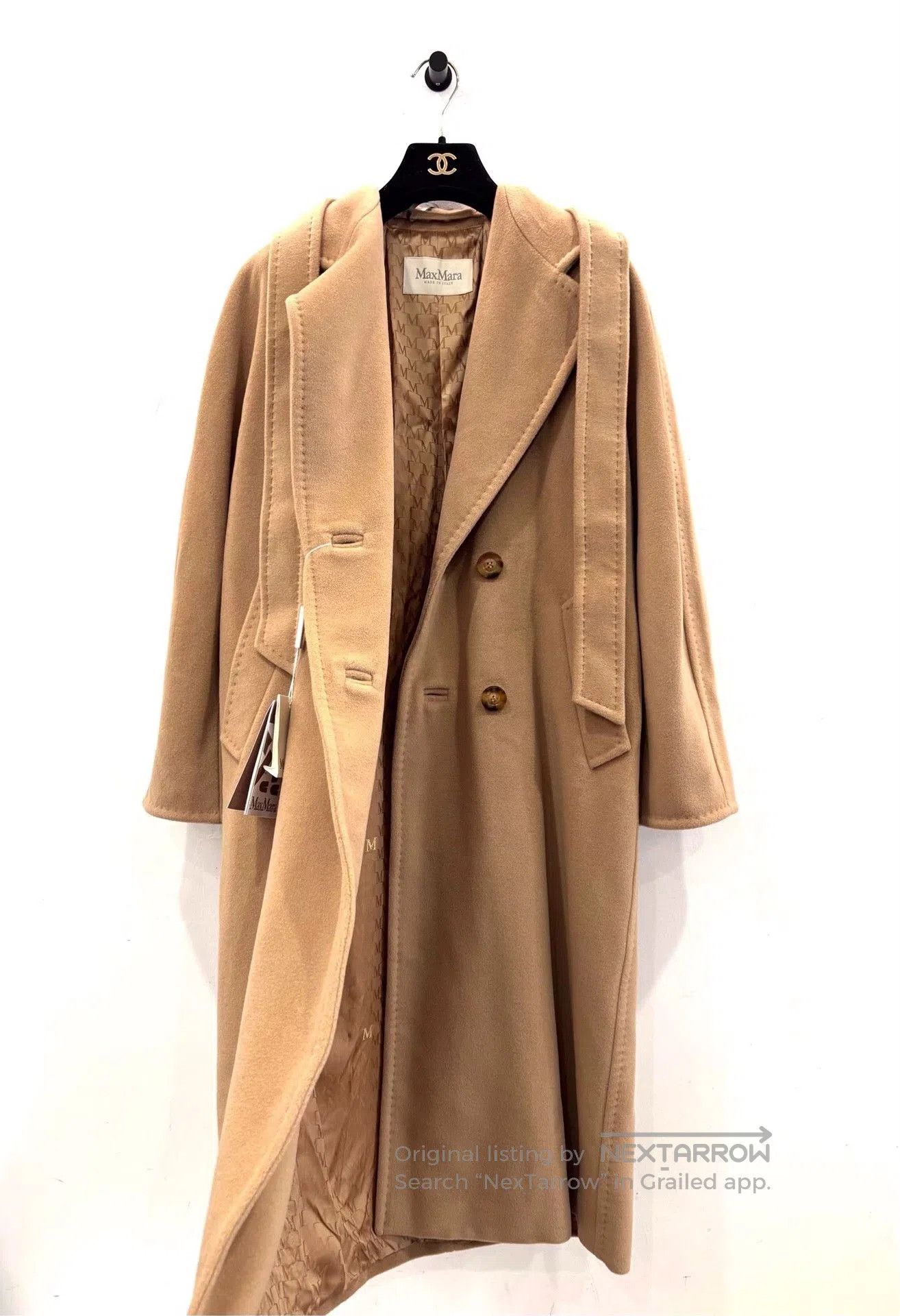 Max Mara MaxMara 101801 Women's Camel Wool Coat. Size XXS / US 00 / IT 34 - 4 Thumbnail