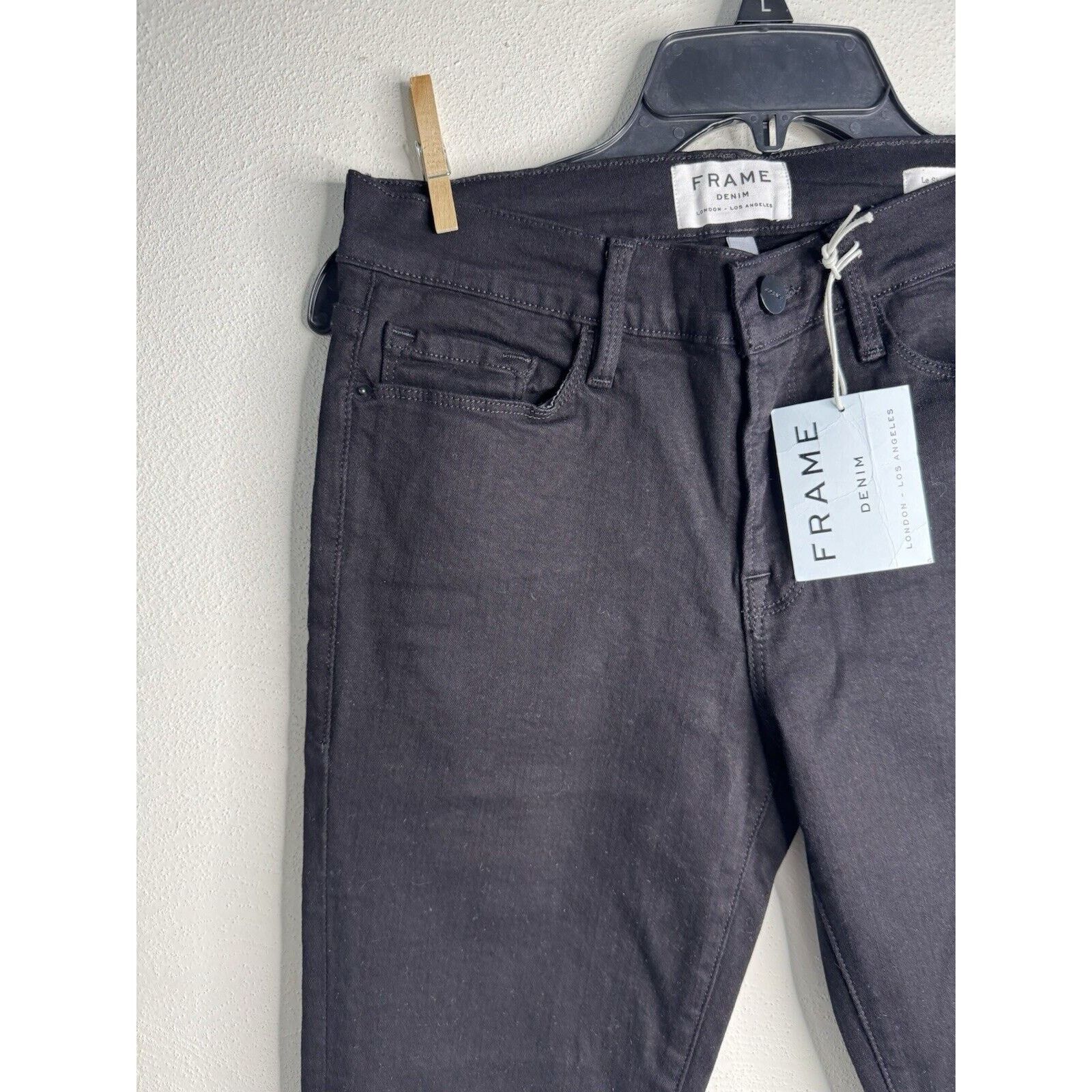 Frame Frame Le Skinny de Jeanne Black Skinny Jeans Size 27" / US 4 / IT 40 - 3 Thumbnail