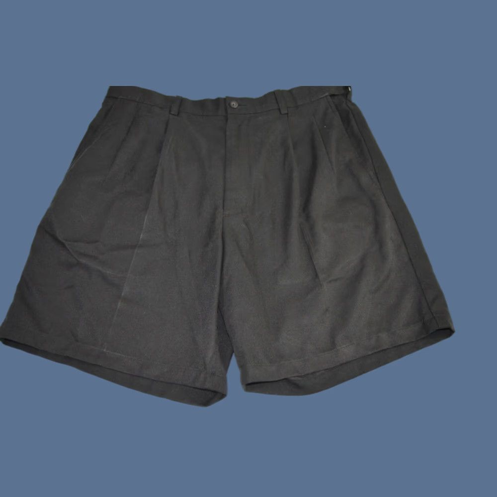 Perry Ellis MENS Perry Ellis PLEATED Shorts 38 BLACK 100% POLYESTER AMERICA Men Form Size US 38 / EU 54 - 1 Thumbnail