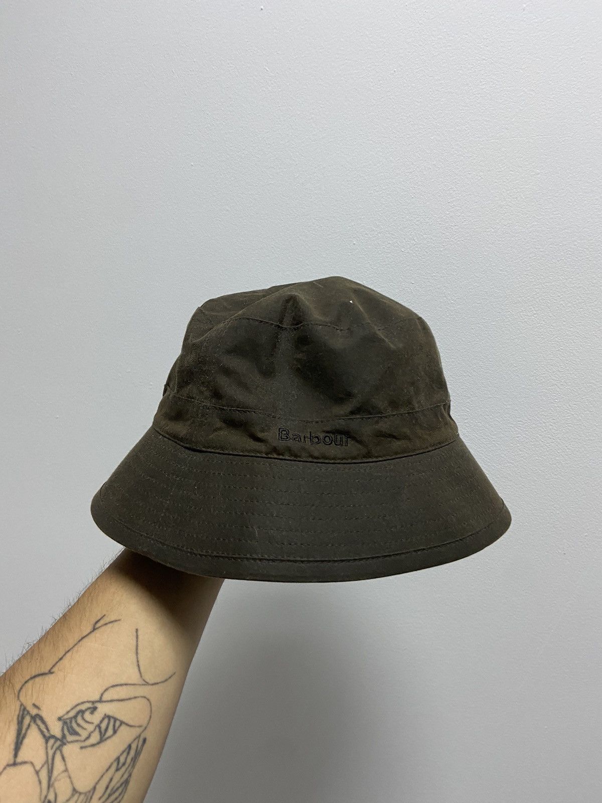 Barbour × Vintage Barbour Panama Hat Vintage Small Logo Burberry Check Size ONE SIZE - 1 Thumbnail