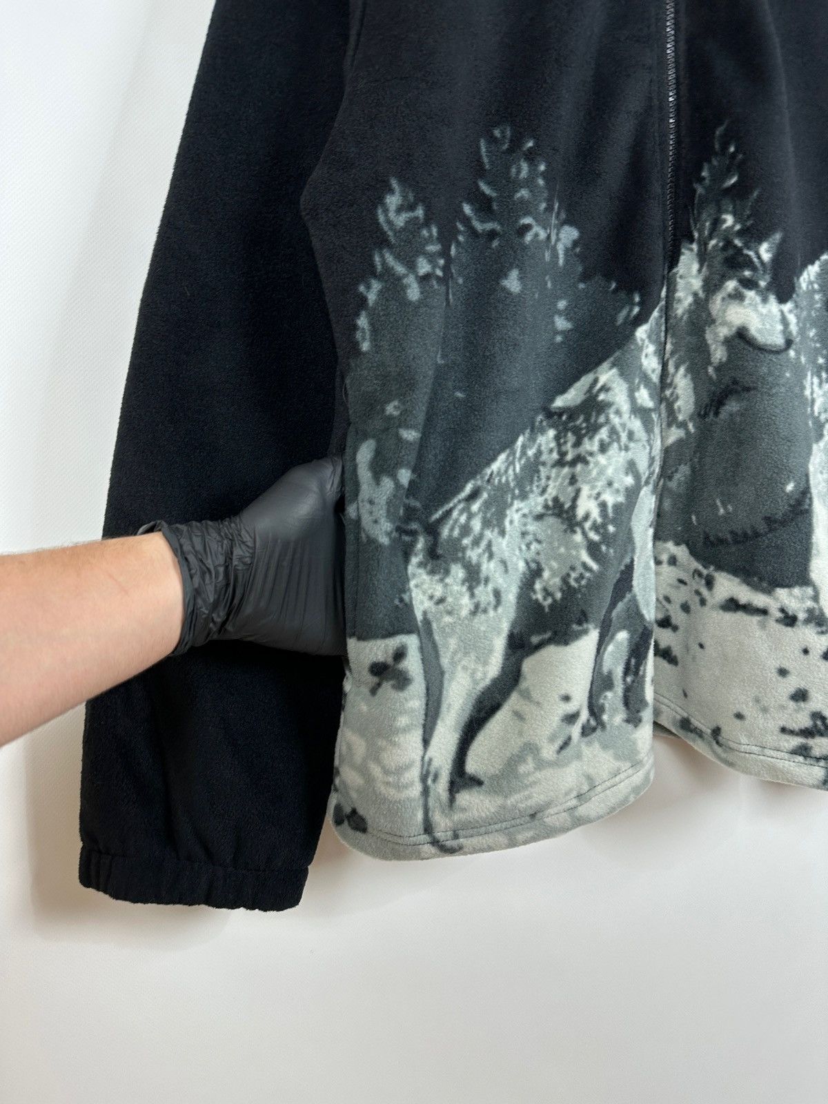 Native Vintage Wolfs Fluffy Fleece All Over Print Jacket Size US XL / EU 56 / 4 - 9 Thumbnail